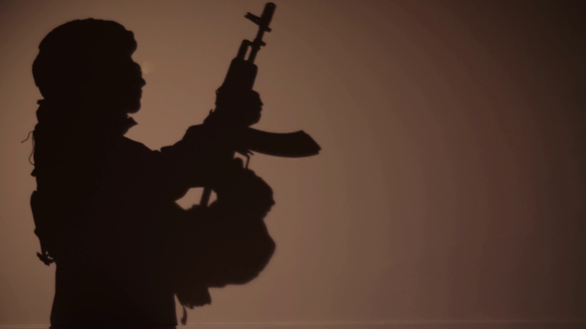 Black Shadow Of Professional Soldier With Stock Footage SBV-349106574 ...