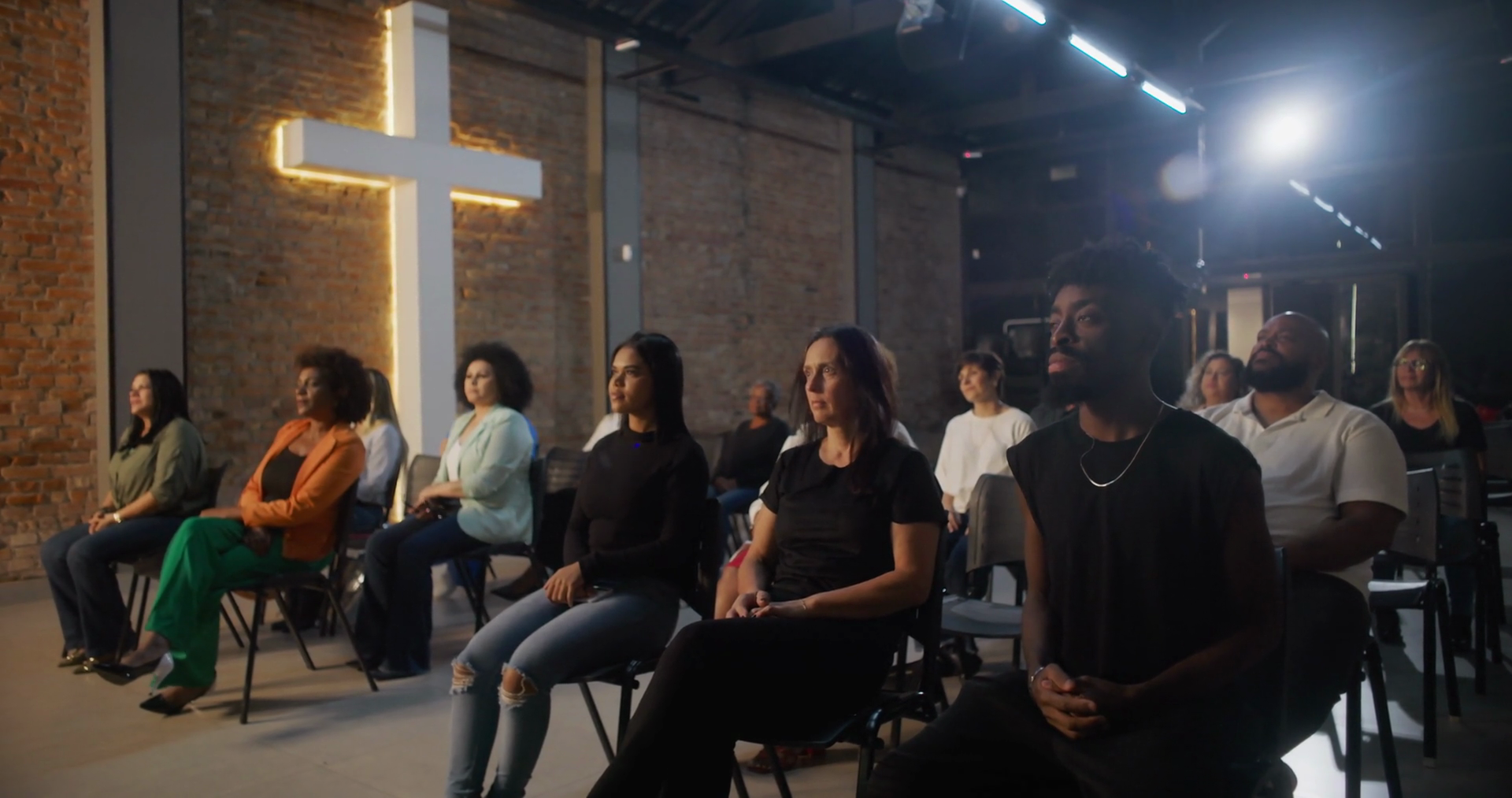 Congregation Sitting During Church Service Stock Footage SBV-351787633 ...