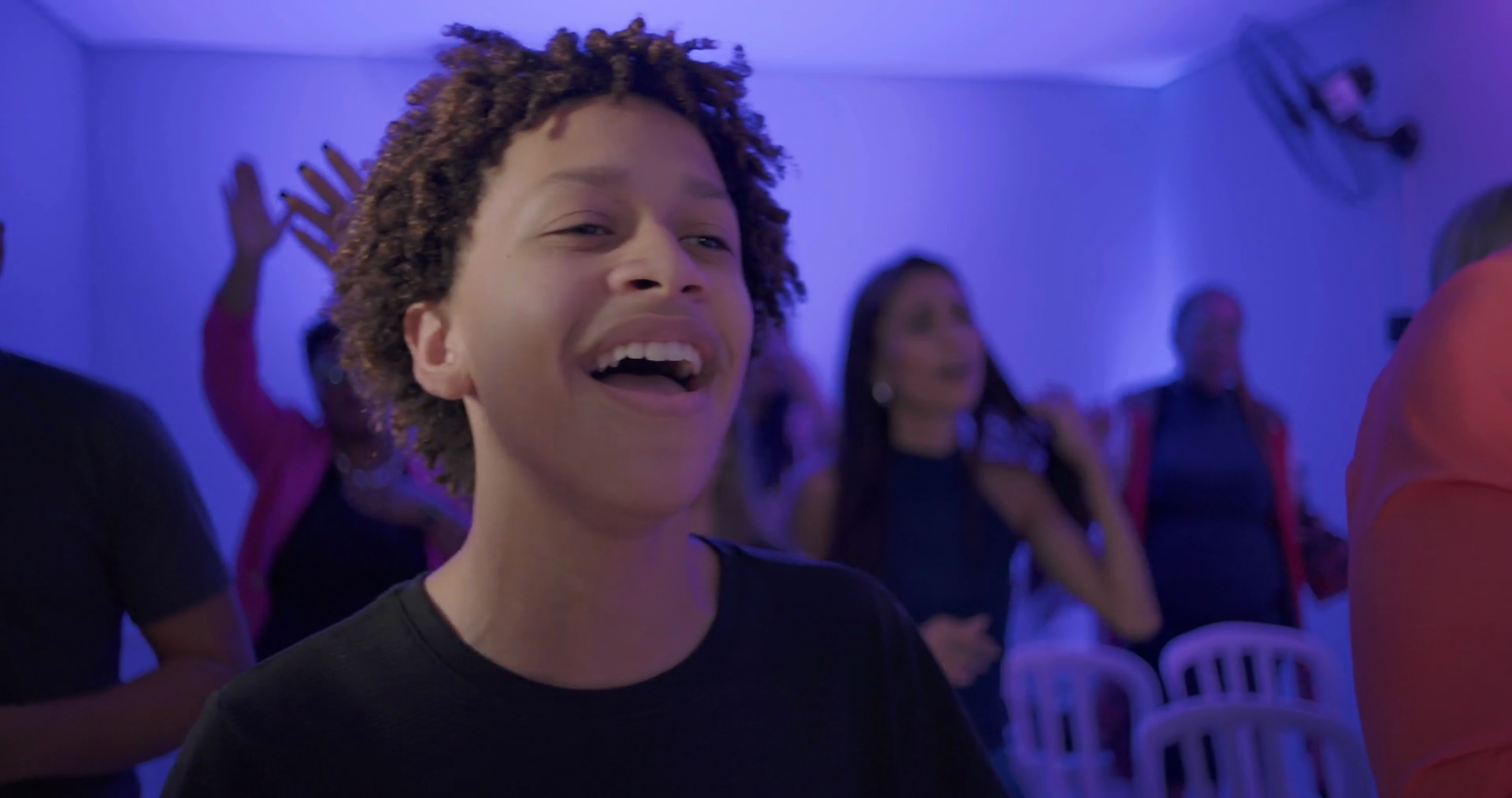 Young Boy Sings With Joy During Uplifting Stock Footage SBV-352328595 ...
