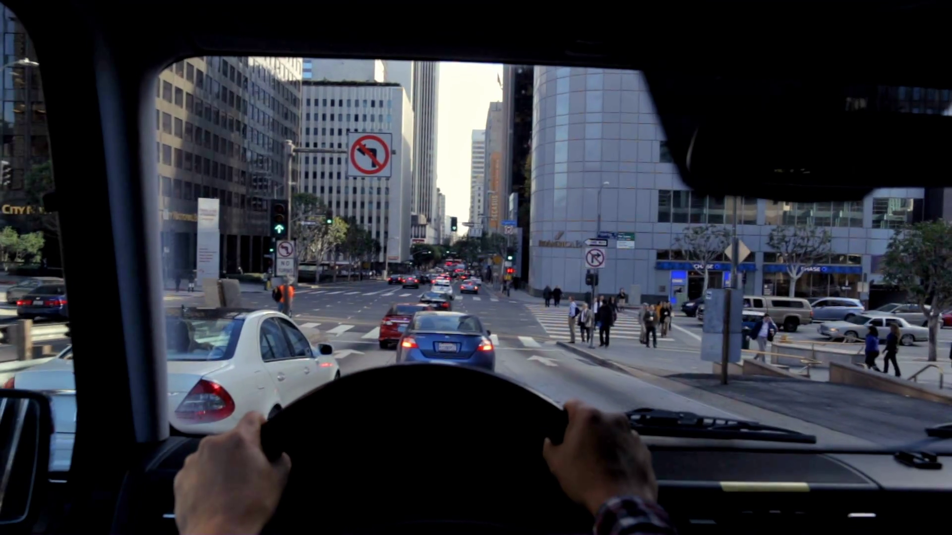 Point Of View From Inside Car Driving Stock Footage SBV-349282544 ...