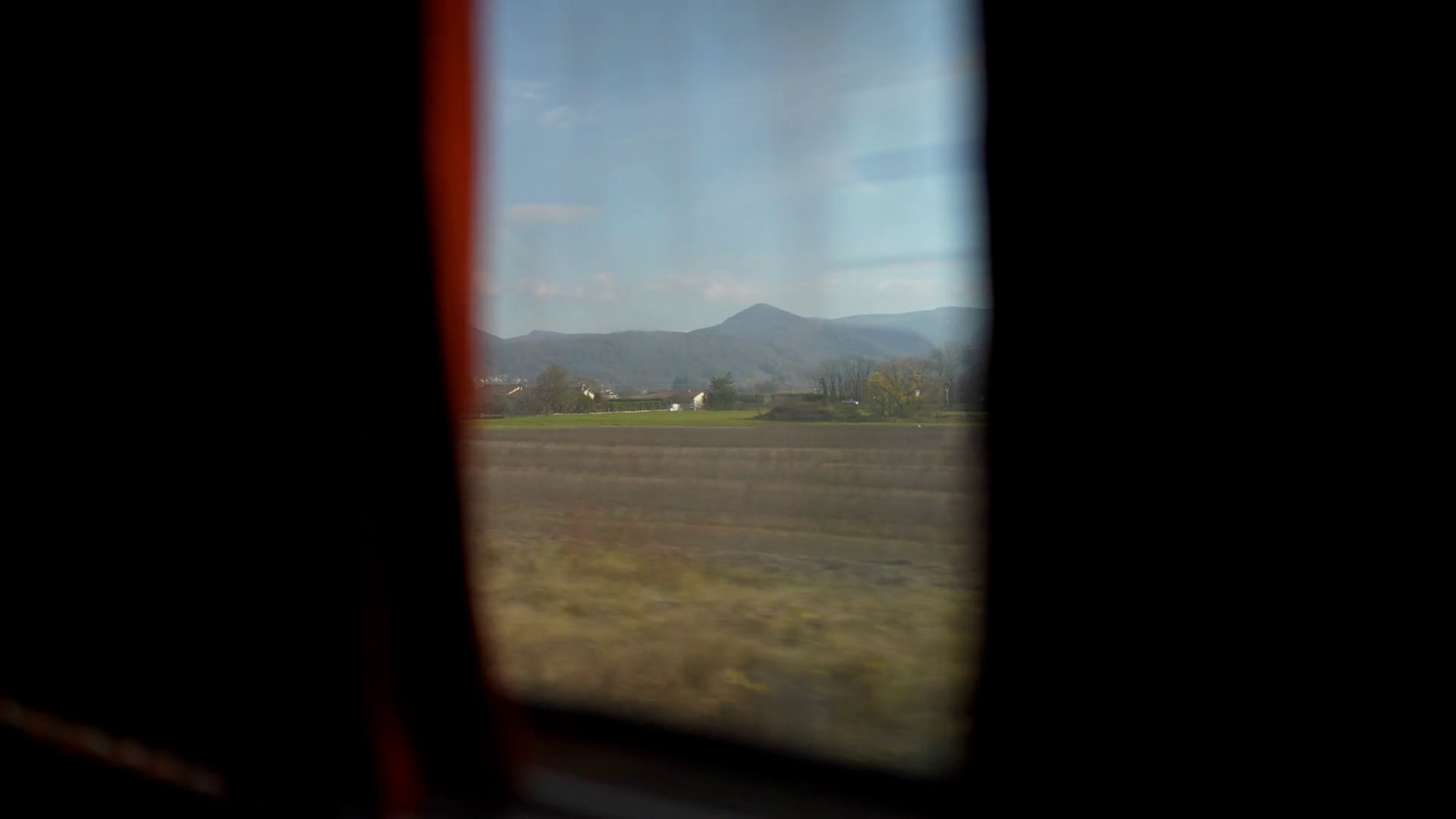 View Of Train Window With Landscape Passing Stock Footage SBV-351747921 ...