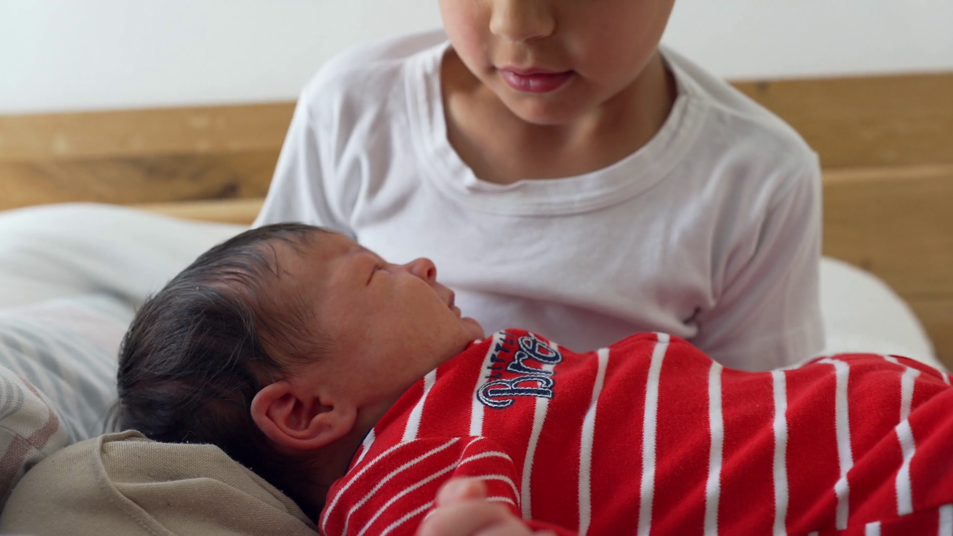 Newborn Baby Resting Peacefully In Older Stock Footage SBV-349213881 ...
