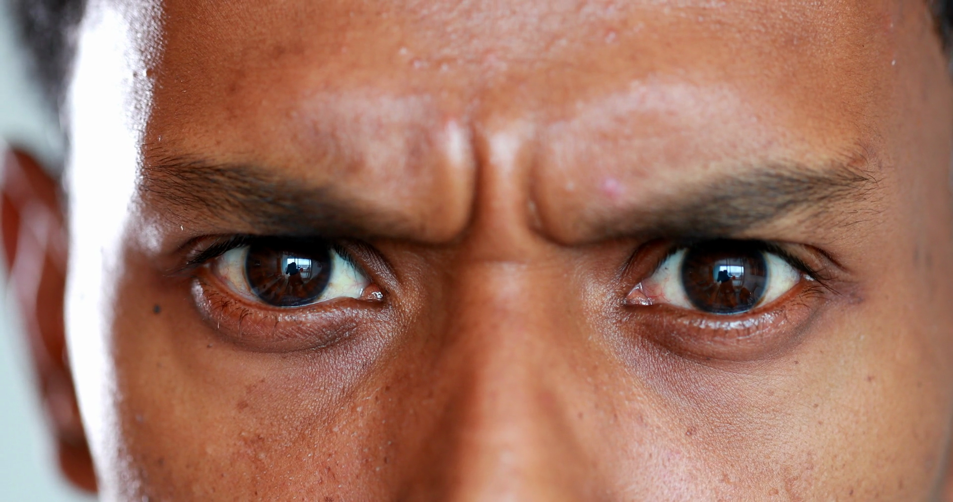 Closeup Of Man With Stern Expression Evident Stock Footage SBV ...