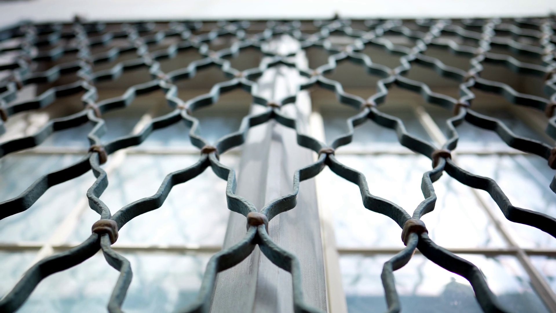 Metal Window Fence Protection Patterns Stock Footage SBV-348551052 ...