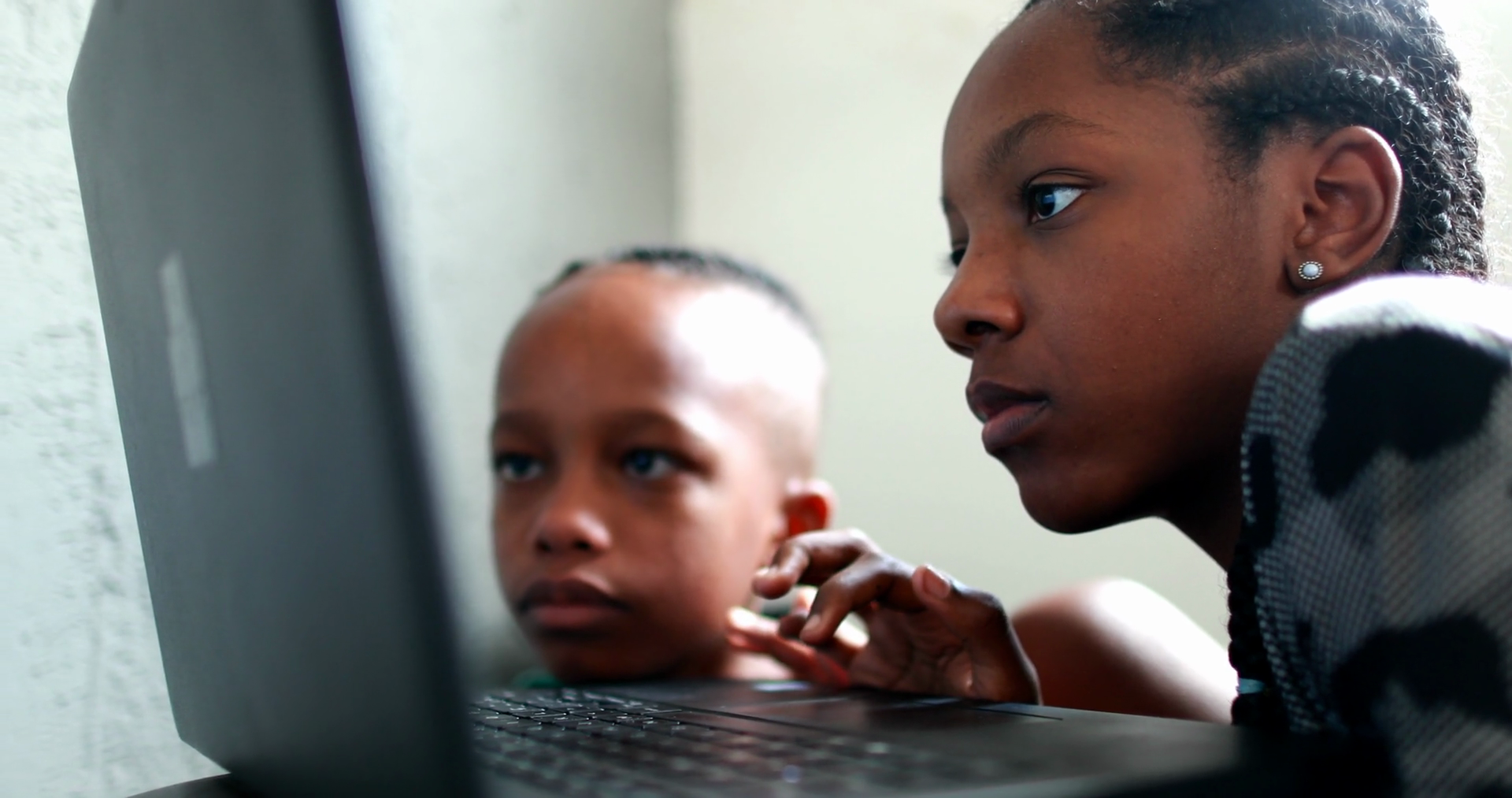 Black Teen Girl Staring At Computer Screen Stock Footage SBV-348850832 ...