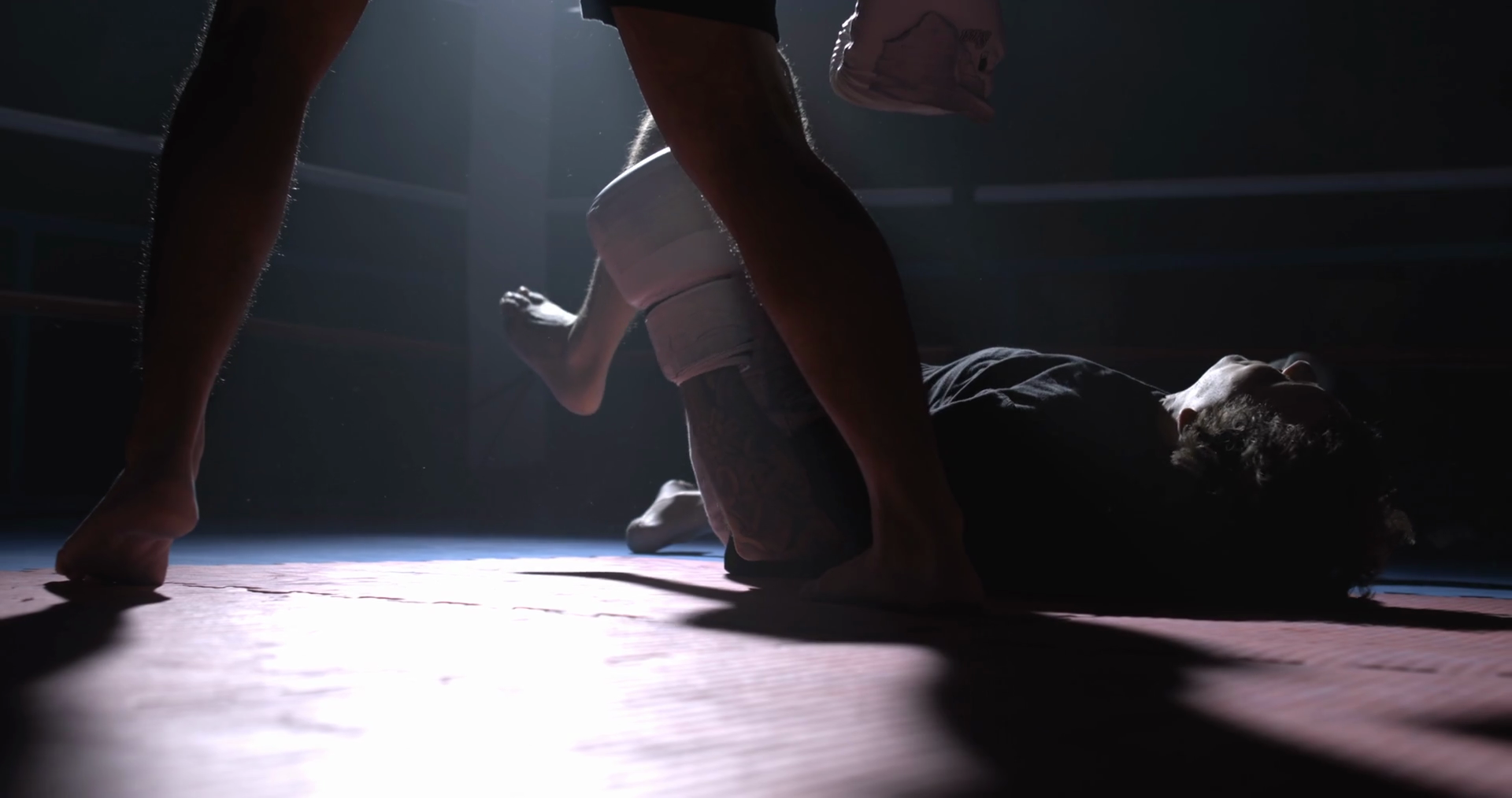 Defeated Fighter Takedown Falling To Ground Stock Footage SBV-348625984 ...