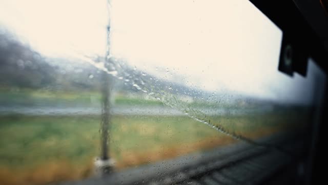 Train In The Rain Stock Footage: Royalty-Free Video Clips - Storyblocks