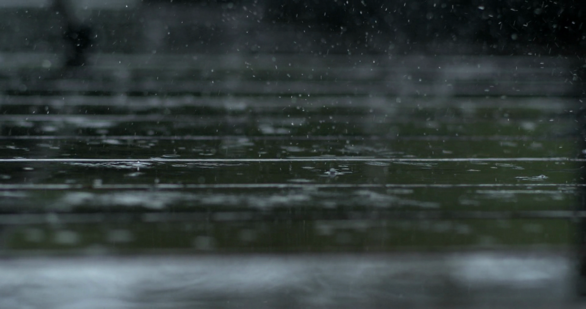 Heavy Raindrops Splashing In Slow Motion On Stock Footage SBV-352382179 ...