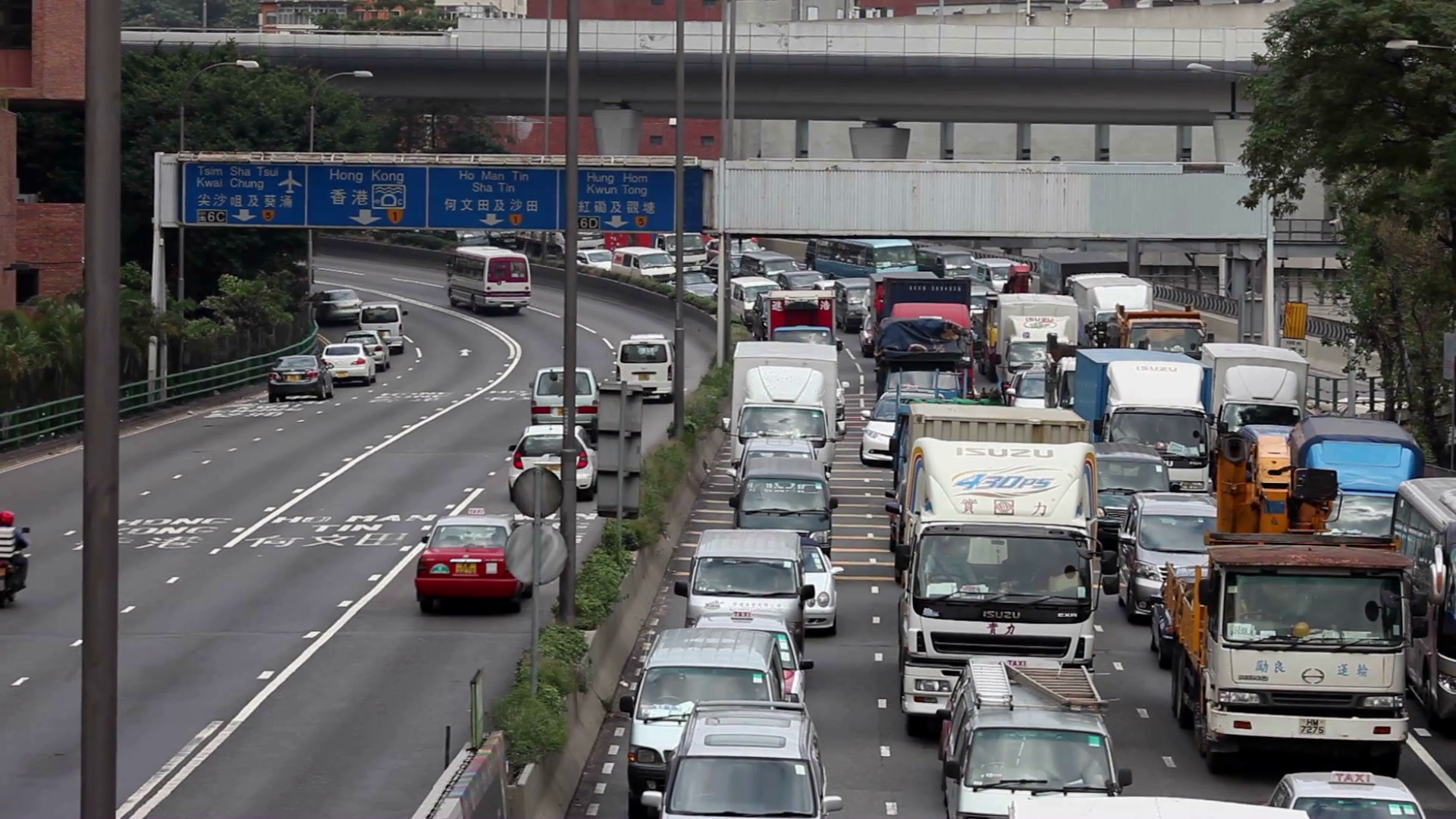 Complete Standstill Of Traffic Jam In Urban Stock Footage SBV-348436554 ...