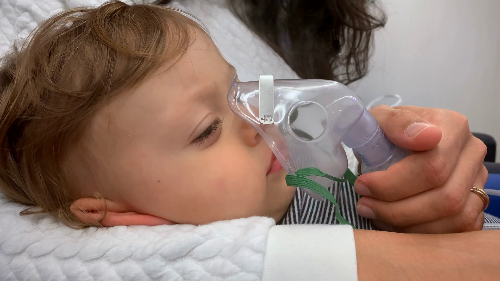 Mother Giving Inhaler To Baby Toddler Boy Stock Footage SBV-348967124 ...
