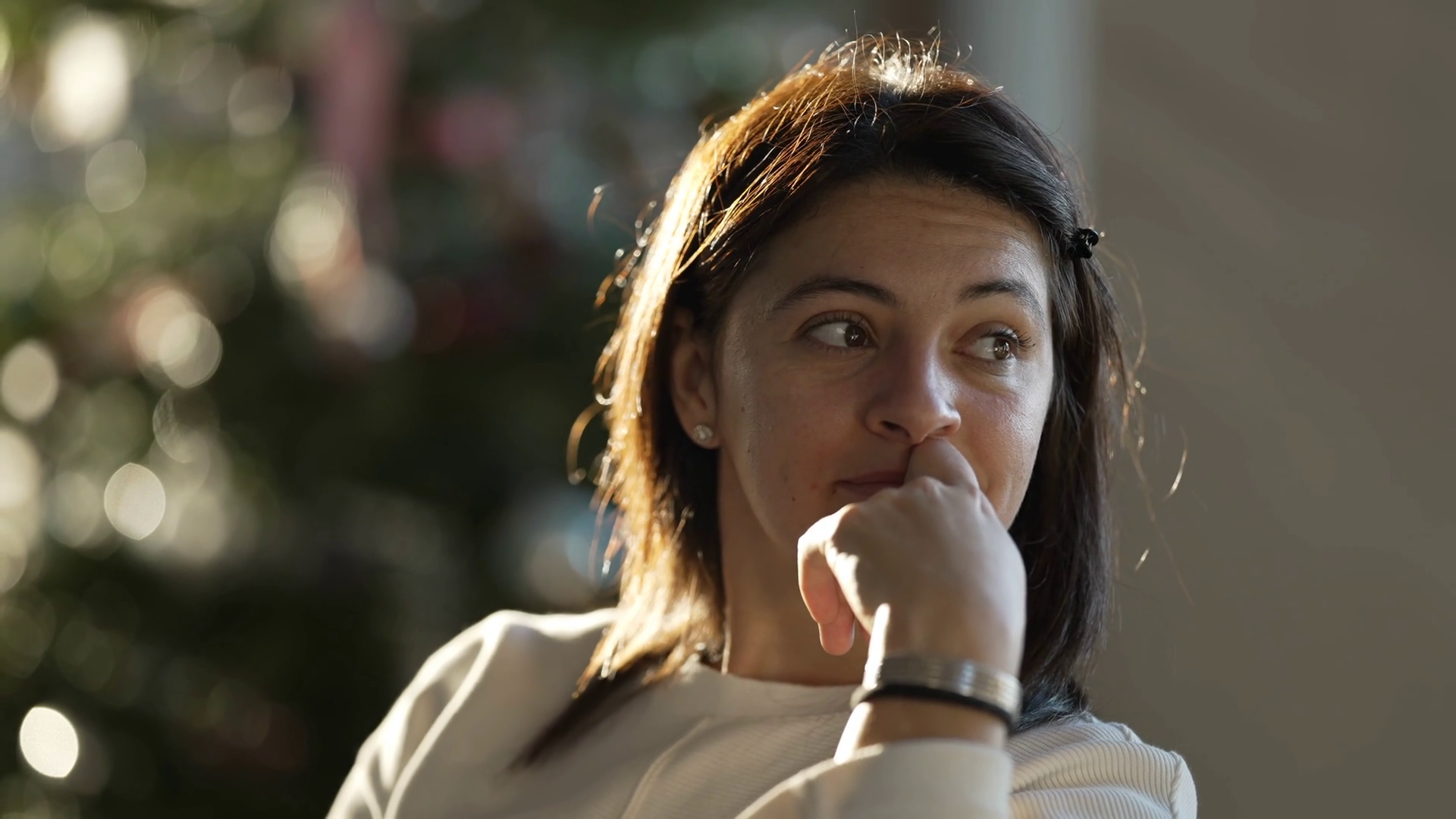 Portrait Of Thoughtful 30's Woman During Stock Footage SBV-348890045 ...