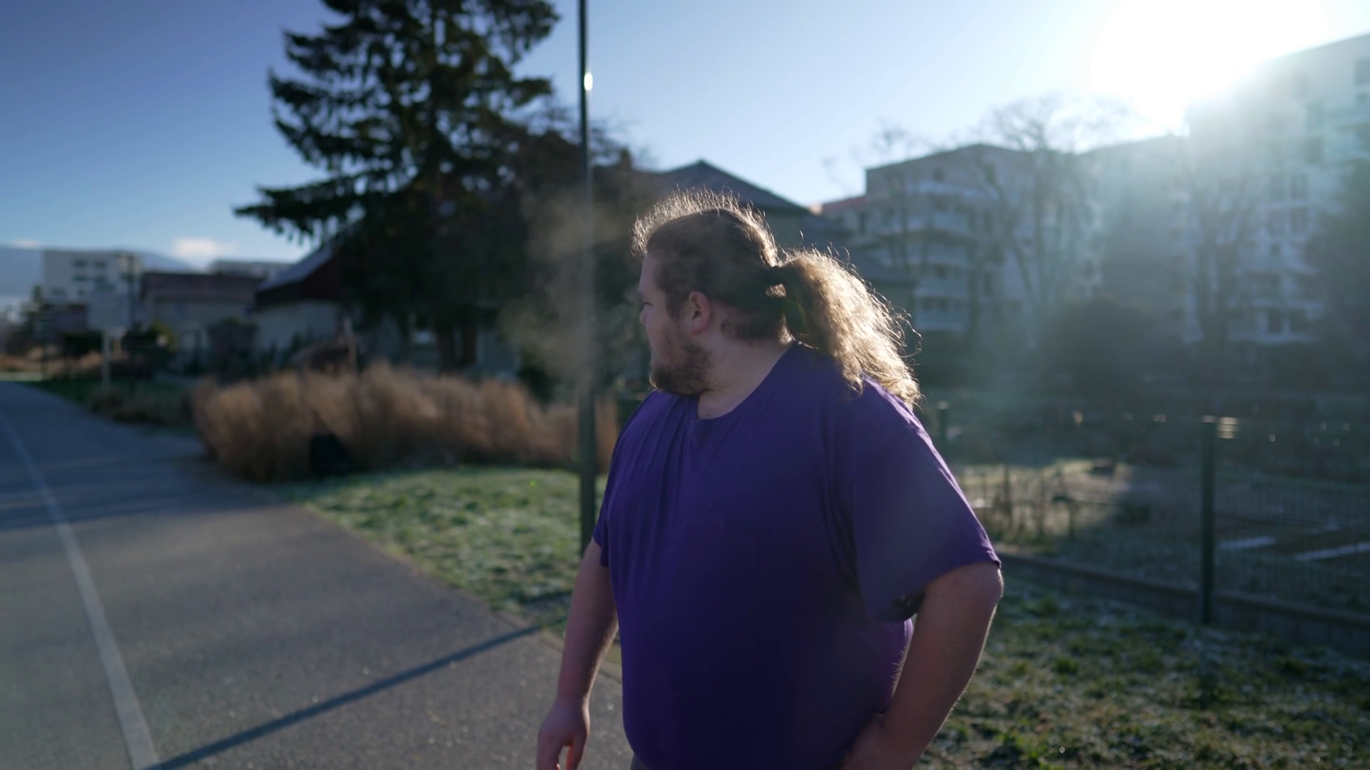Street Of Reflection: Upset Overweight Man Stock Footage SBV-348437842 ...