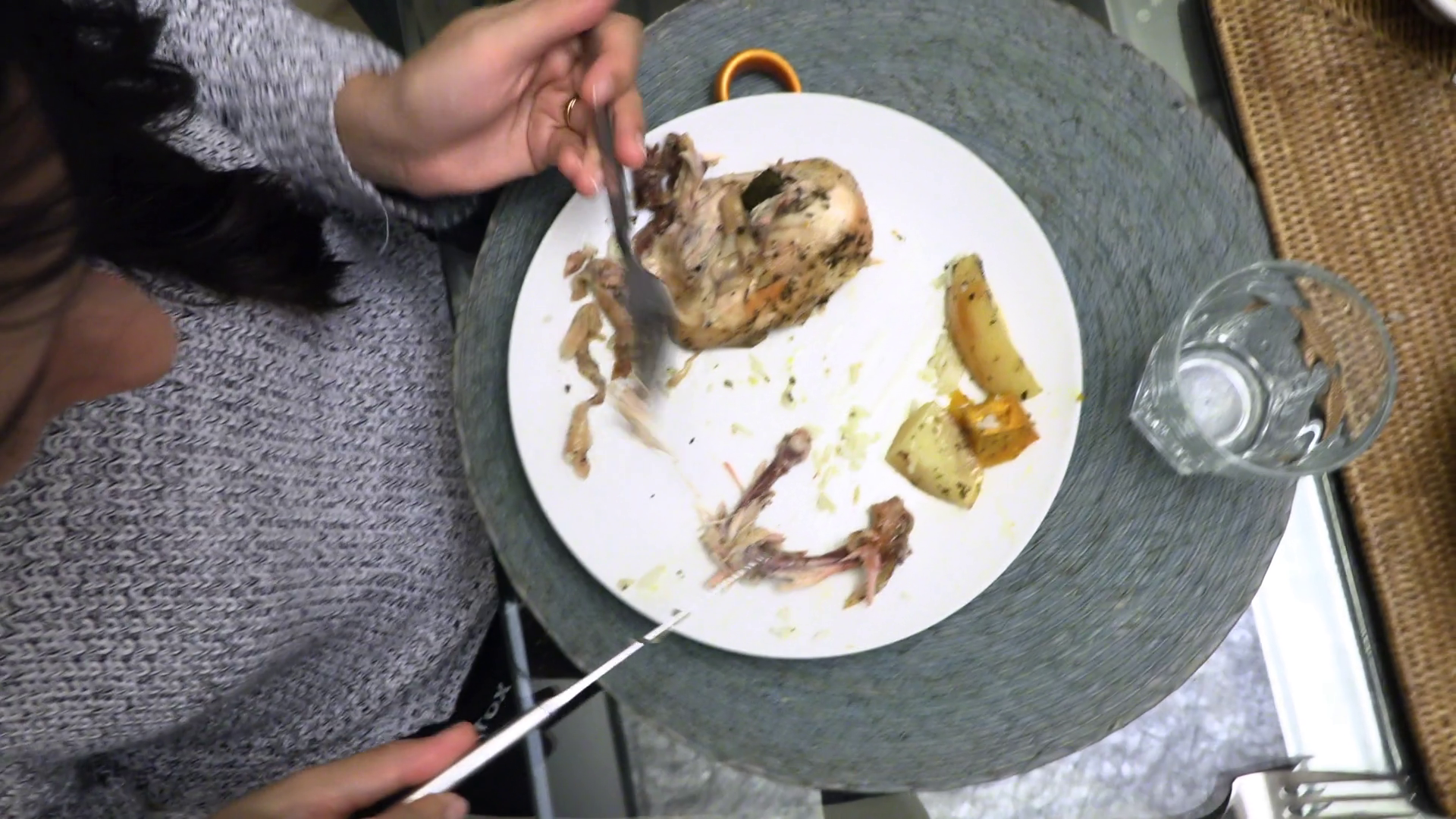 Delicious Bite: Closeup Of Meal From Above Stock Footage SBV-348423382 ...