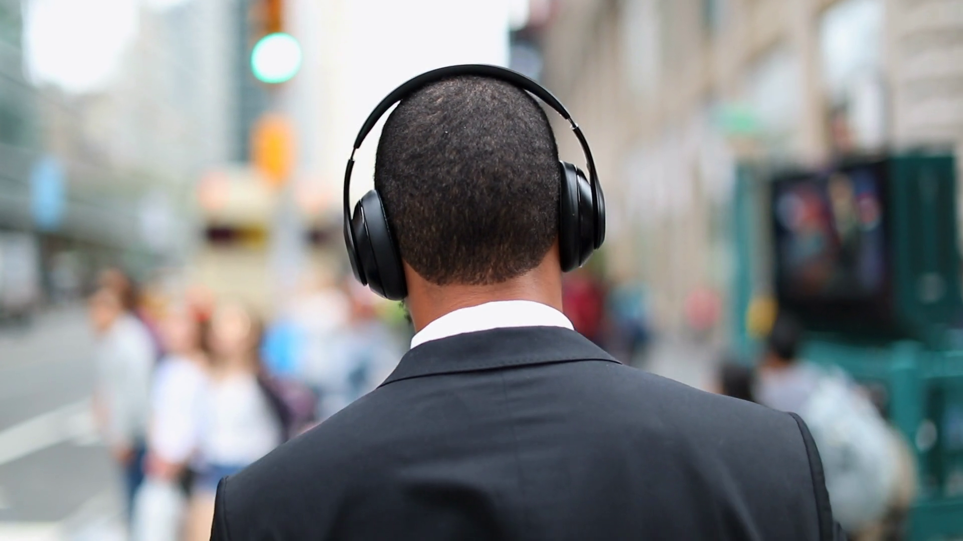 Person Listening To Music On Headphones Stock Footage SBV-348477367 ...