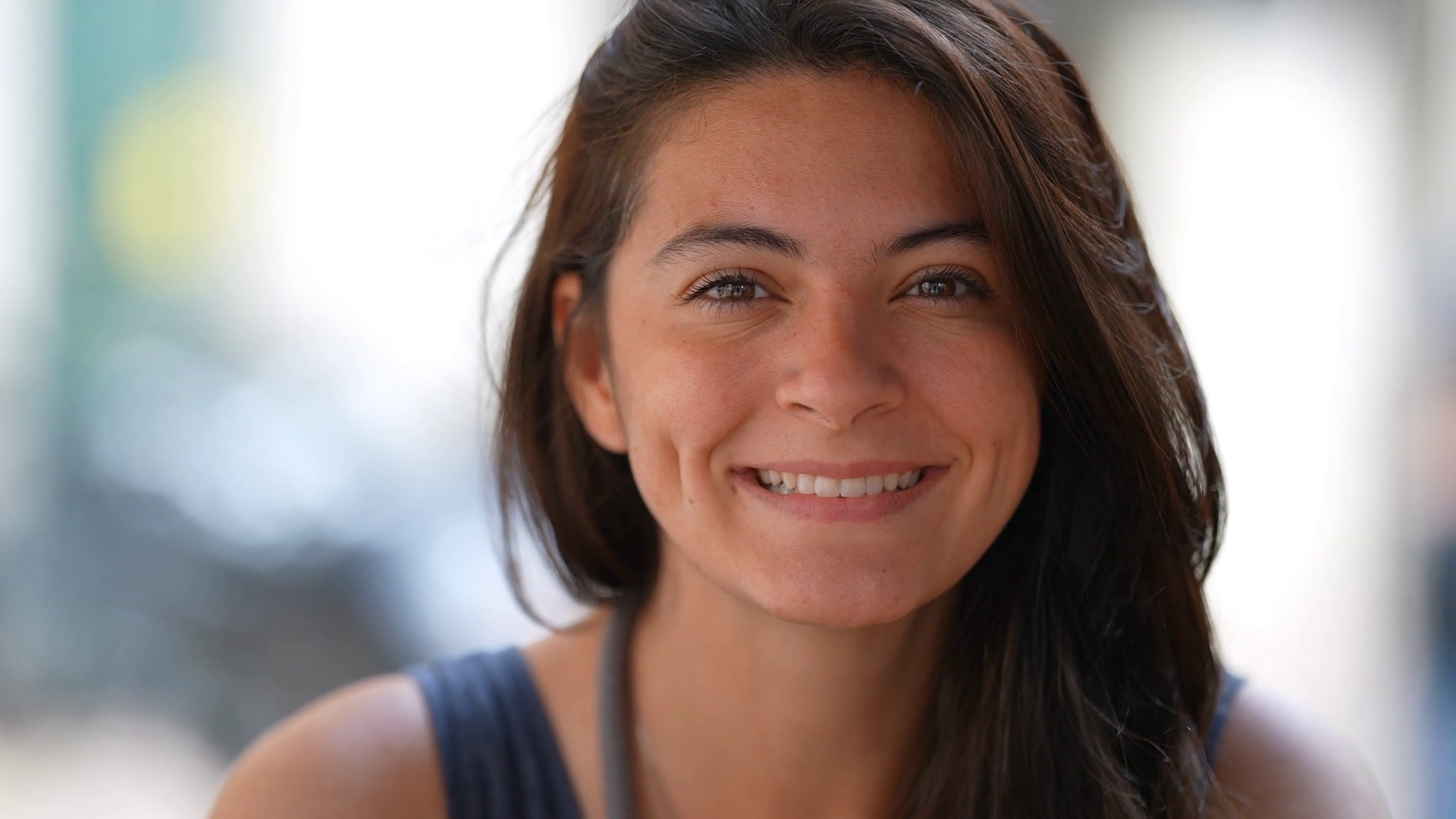 Portrait Of Happy Woman With Dimples Smiling Stock Footage SBV ...