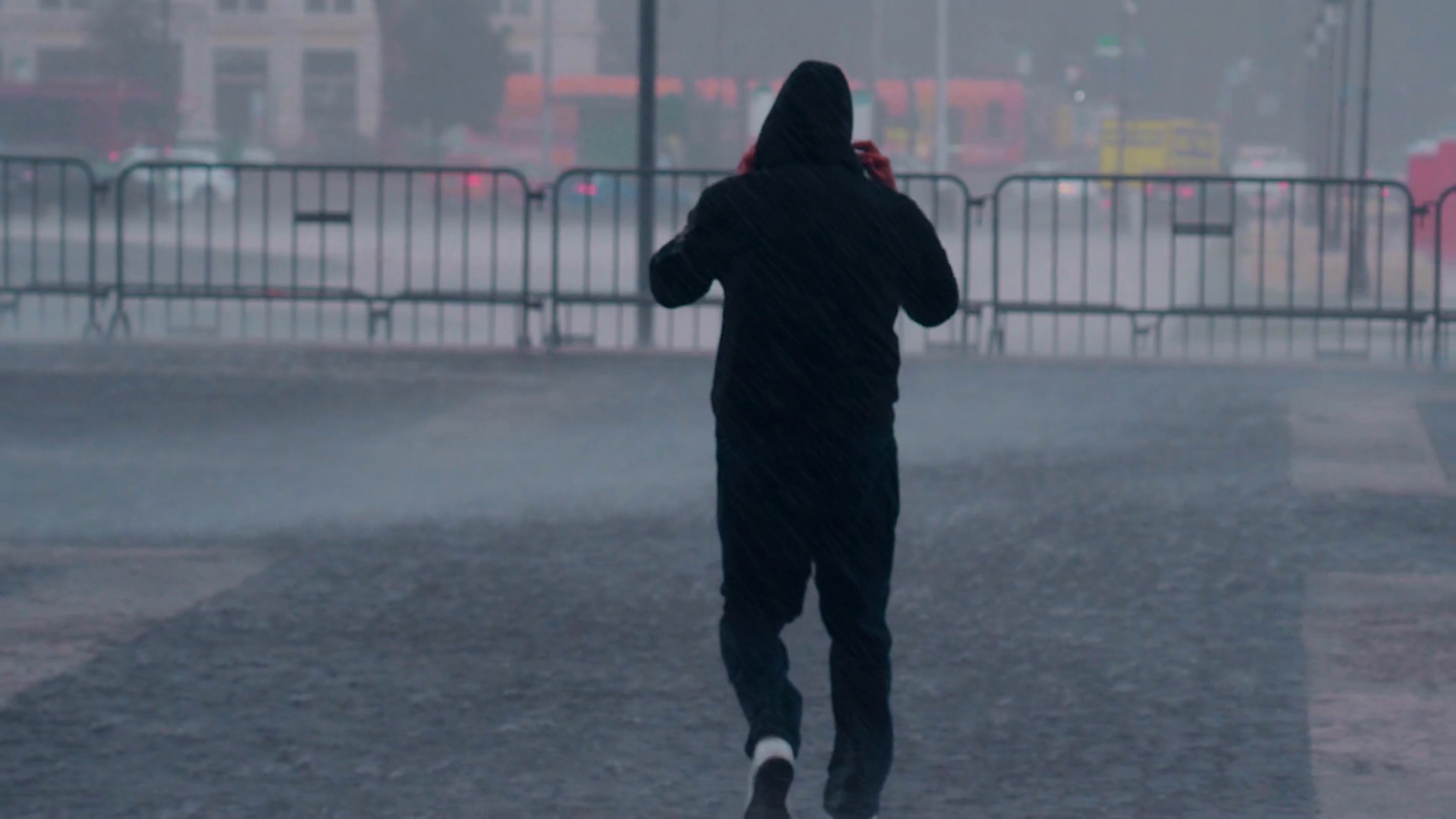 Person Walking Away On Wet Cobblestone Stock Footage SBV-352662652 ...