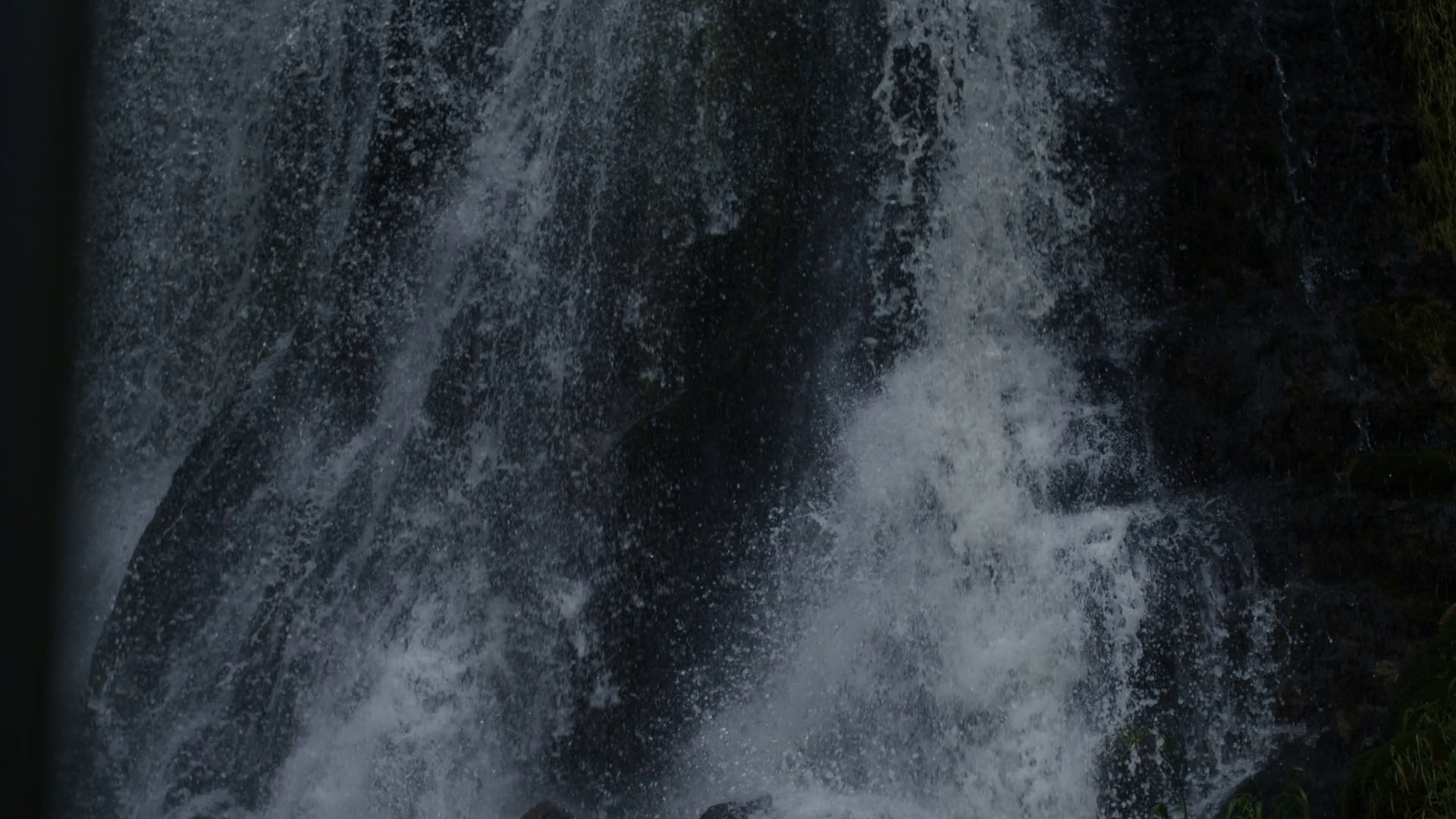 Falling Water Crashing Into Rocks At Base Of Stock Footage SBV ...