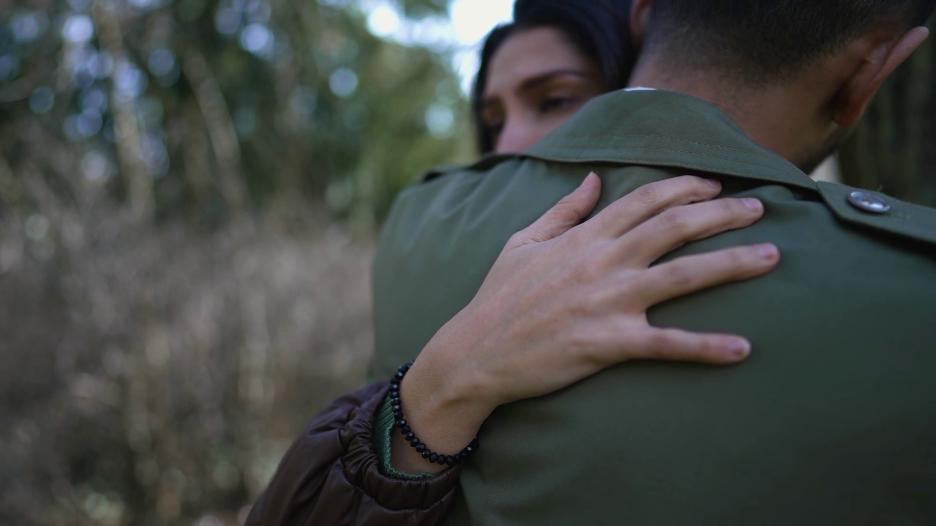 Woman Empathic Hug Couple Showing Love Stock Footage SBV-348731592 ...