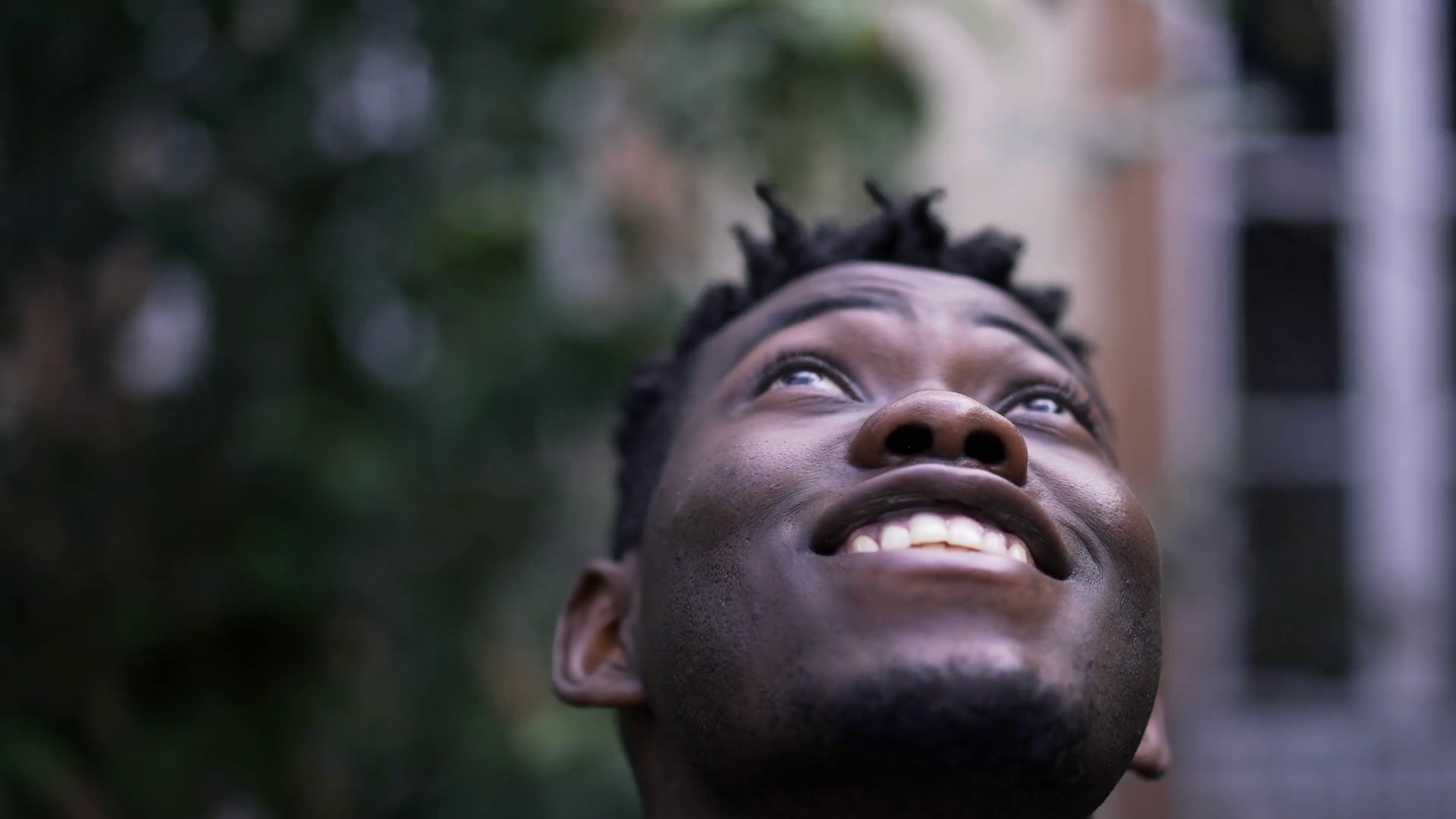 Young African Man Face Close Up Looking Up Stock Footage SBV-348682662 ...