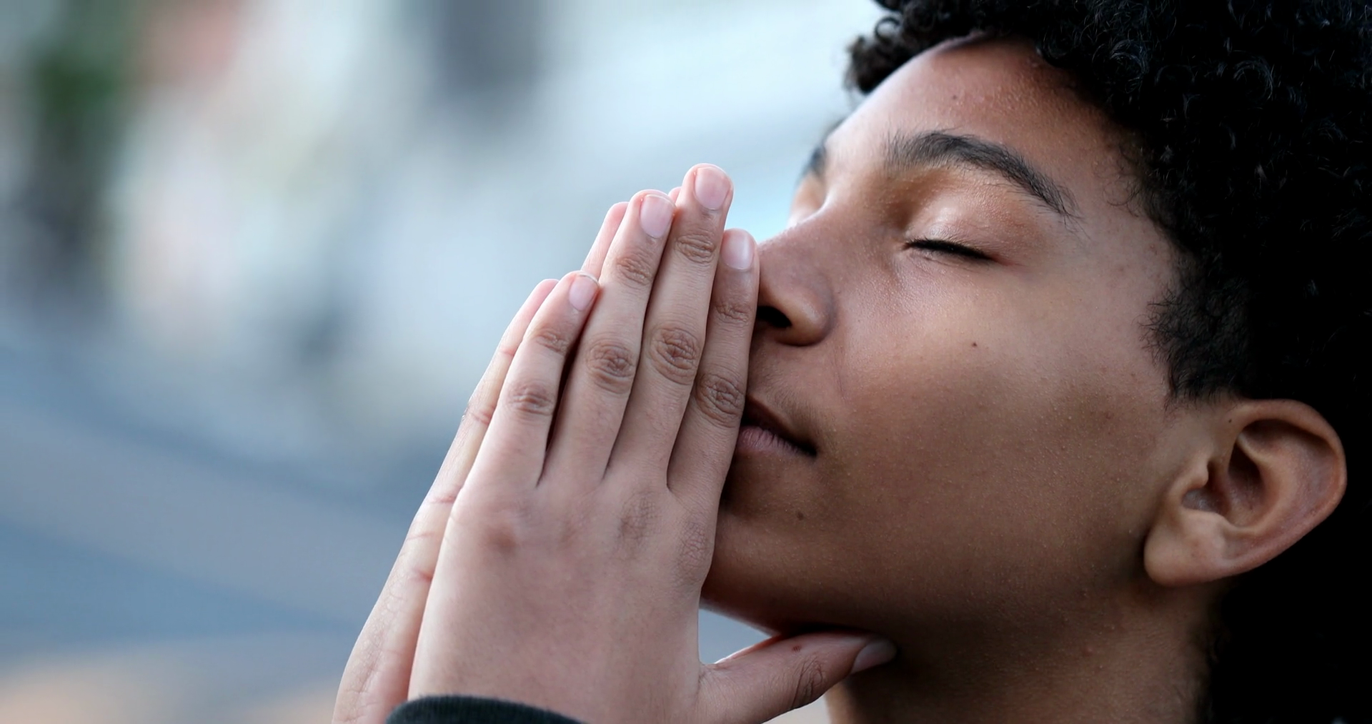 Young Boy Praying To God Religious Mixed Stock Footage SBV-348632267 ...