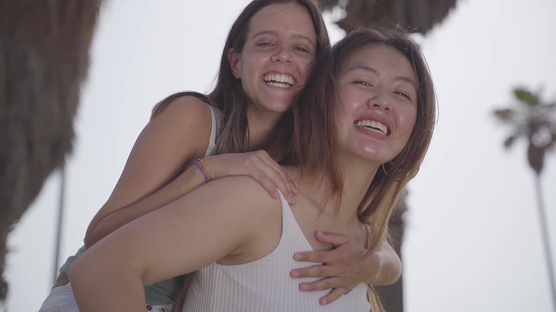Friends Riding On Top Of Happily Flying Stock Footage SBV-351745003 ...