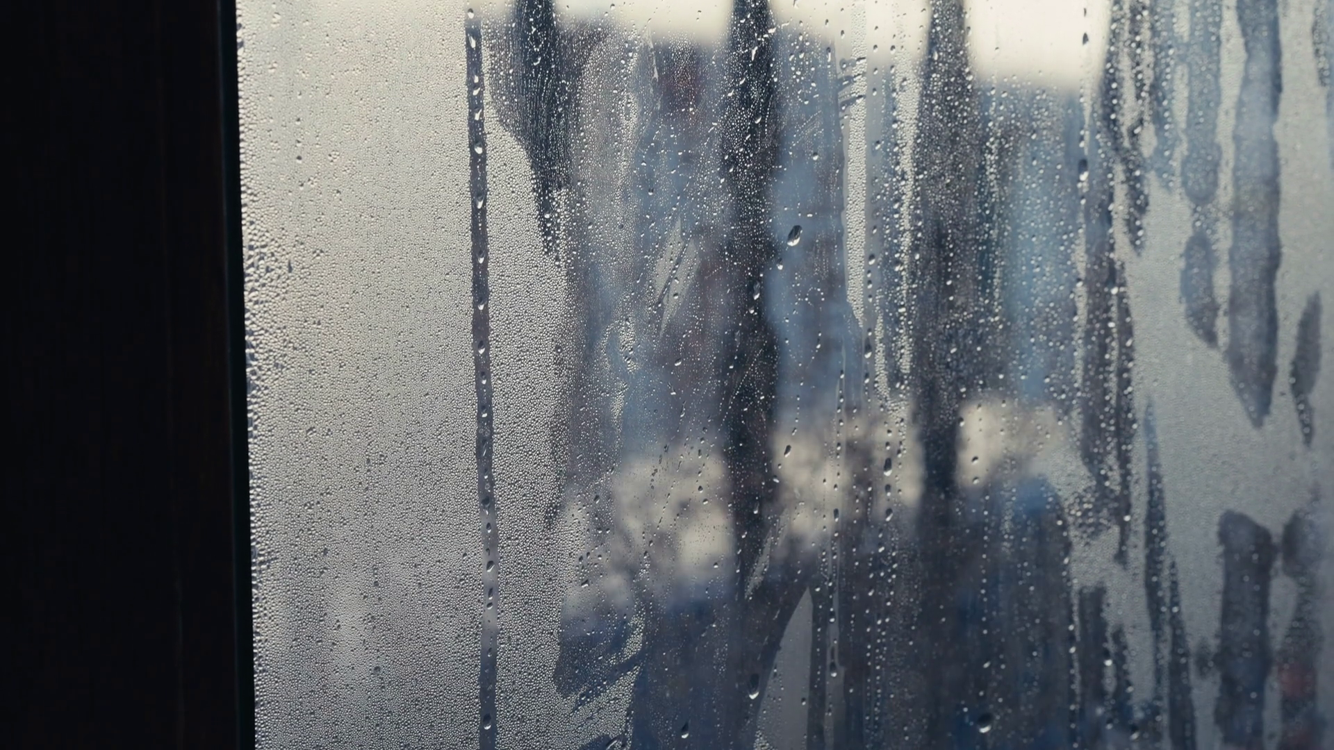 A Close-up Of Fogged-up Window Covered In Stock Footage SBV-351681634 ...