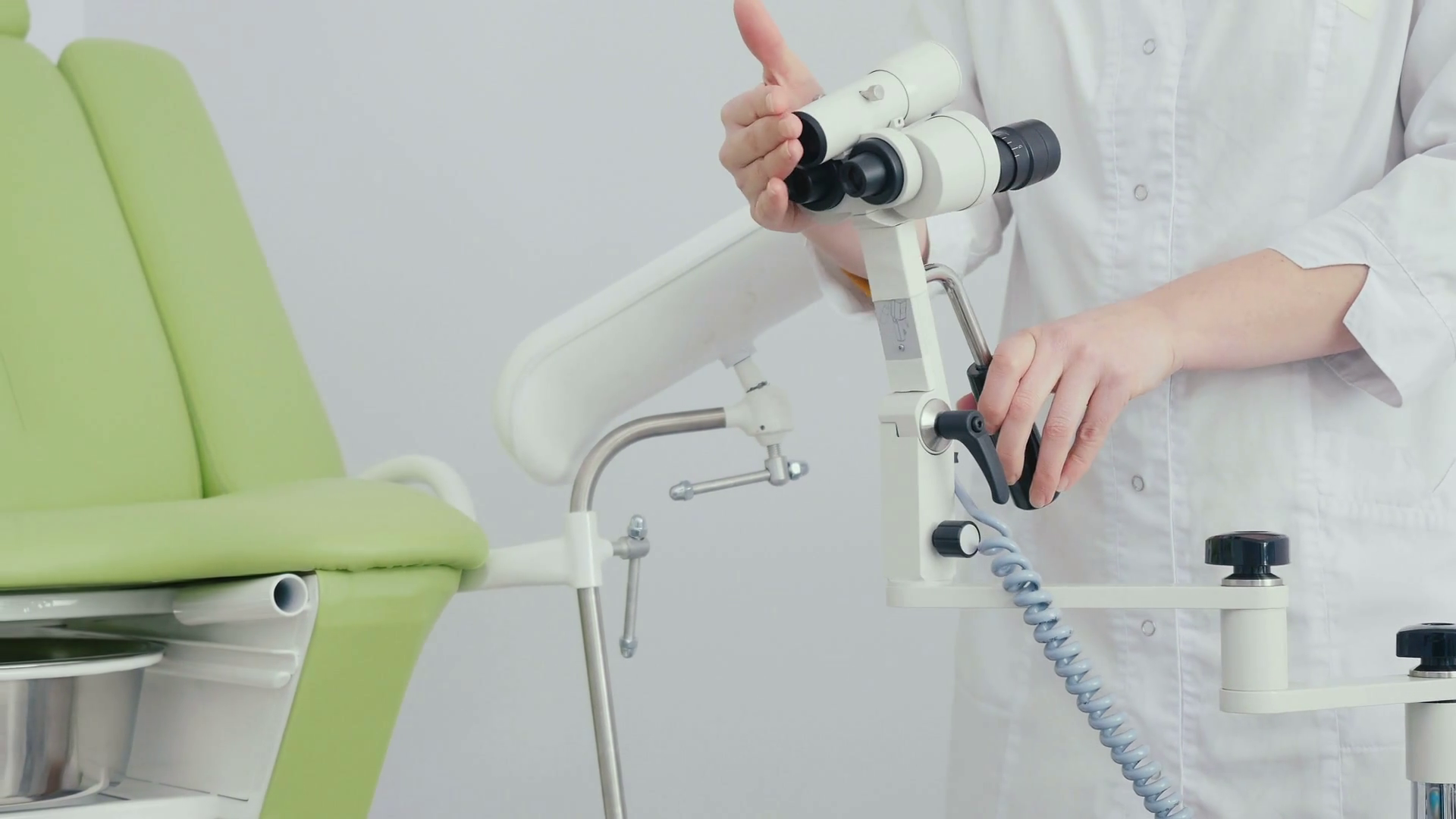 The Doctor Adjusts Colposcope Stock Footage SBV-315132258 - Storyblocks