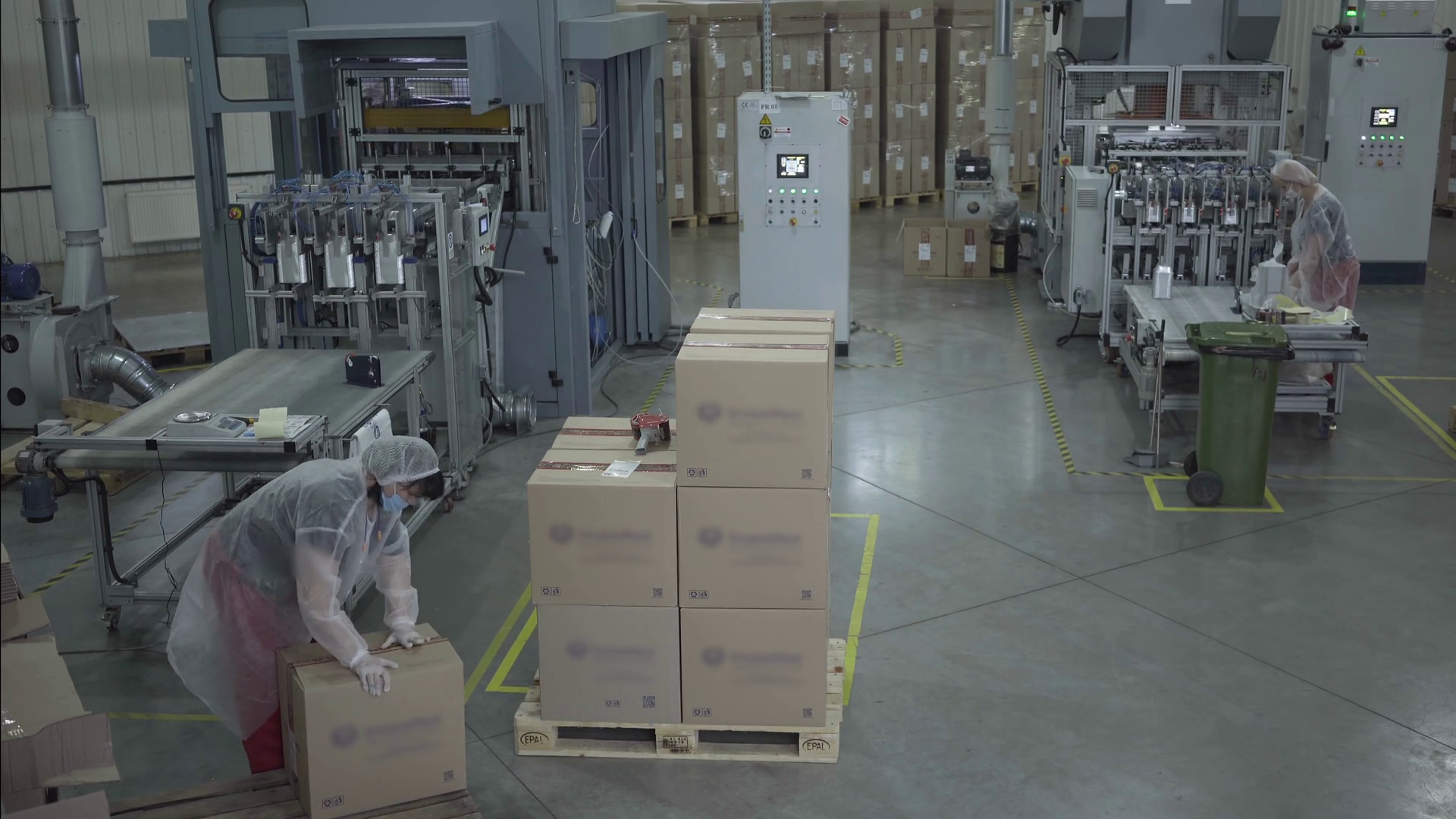 Wide Shot Of Factory Producing Food Stock Footage SBV-338539018 ...