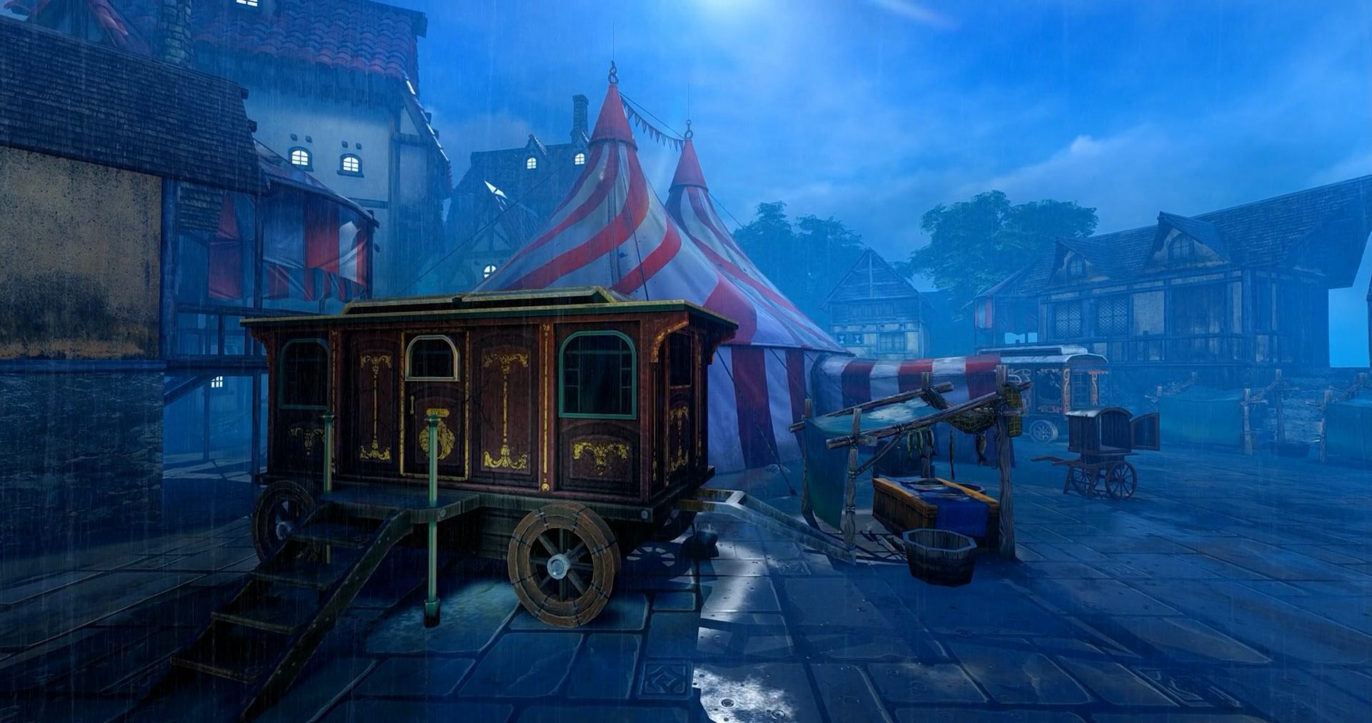 Circus Tent In Town Square Animation On Stock Motion Graphics SBV ...