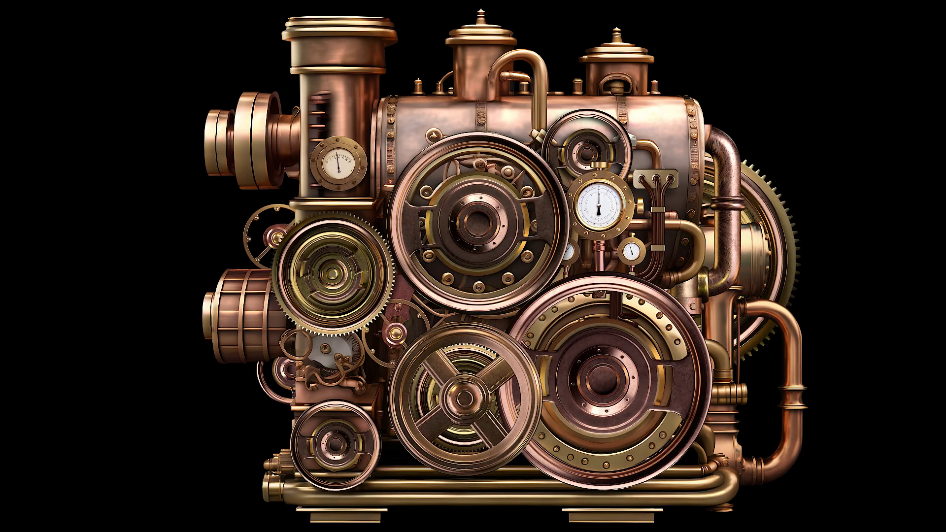 Steam Engine With Working Mechanism Stock Motion Graphics SBV-348762193 ...