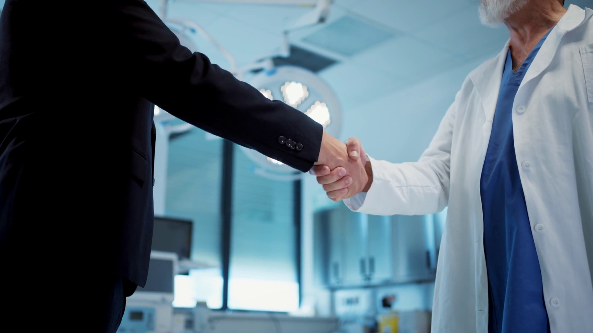 Hospital Business Handshake In Medical Stock Footage SBV-352343769 ...