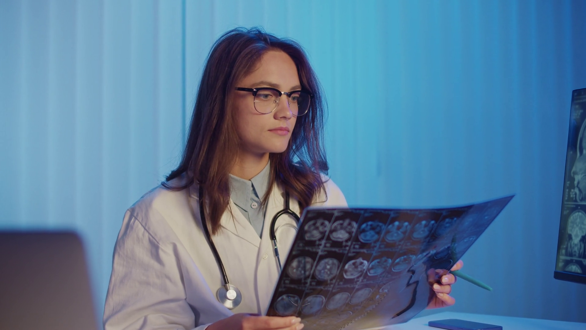 Scientific Breakthrough Female Doctor Holds Stock Footage SBV-353077333 ...