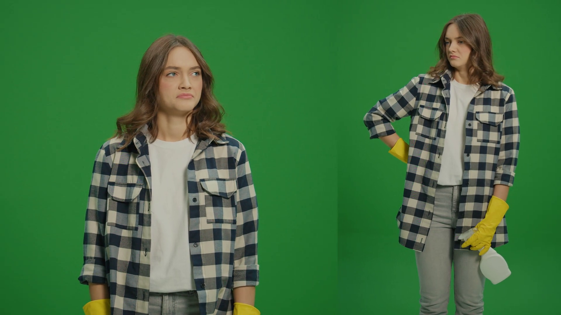 2-in-1 Split Green Screen Montage Displeased Stock Footage SBV ...