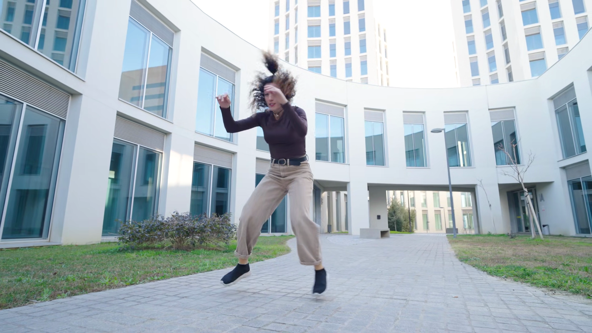Energetic Female Dancer Performing Dynamic Stock Footage SBV-354109644 ...