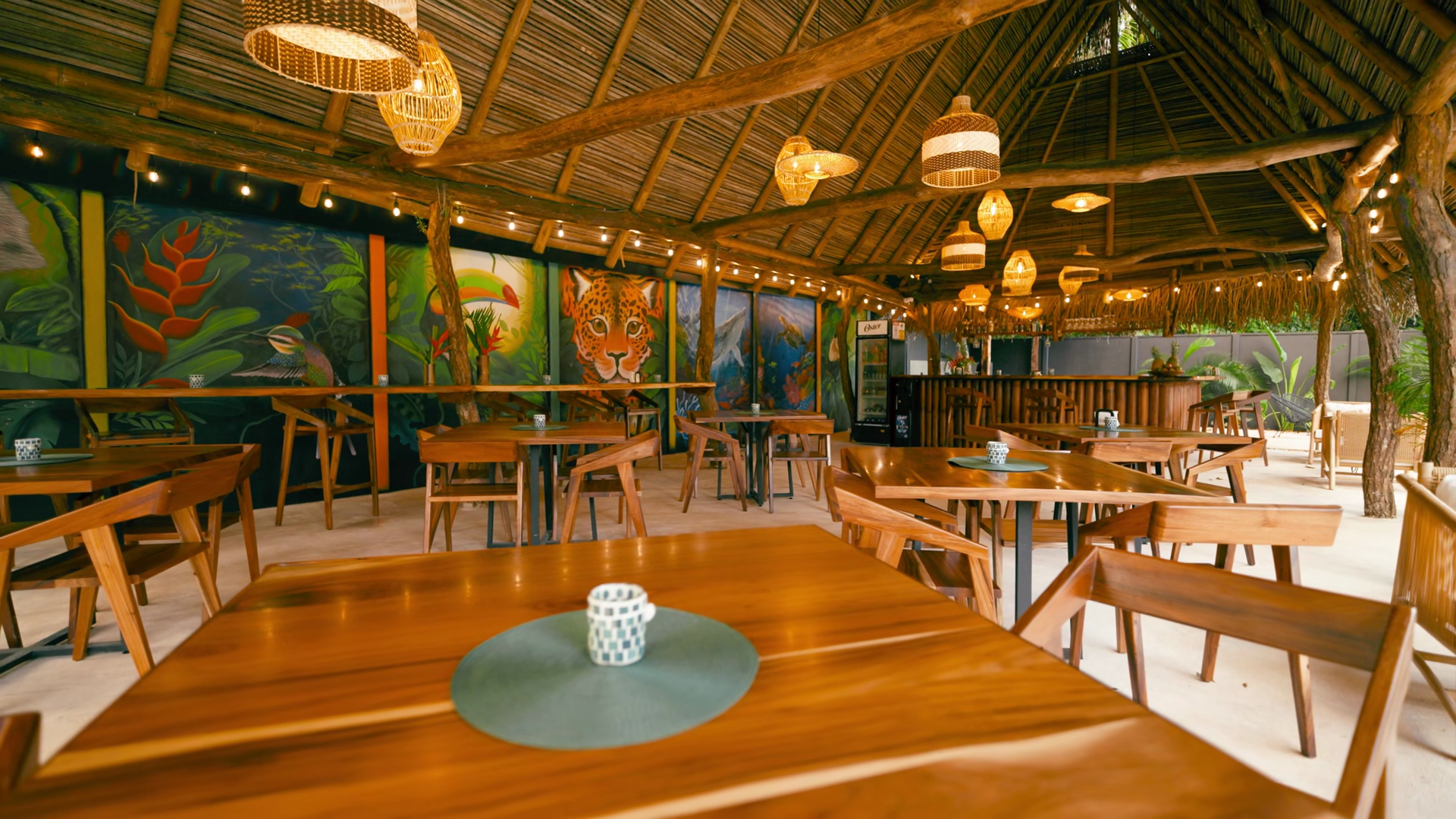 Beautiful Interior Of Jungle Themed Stock Footage SBV-353923045 ...
