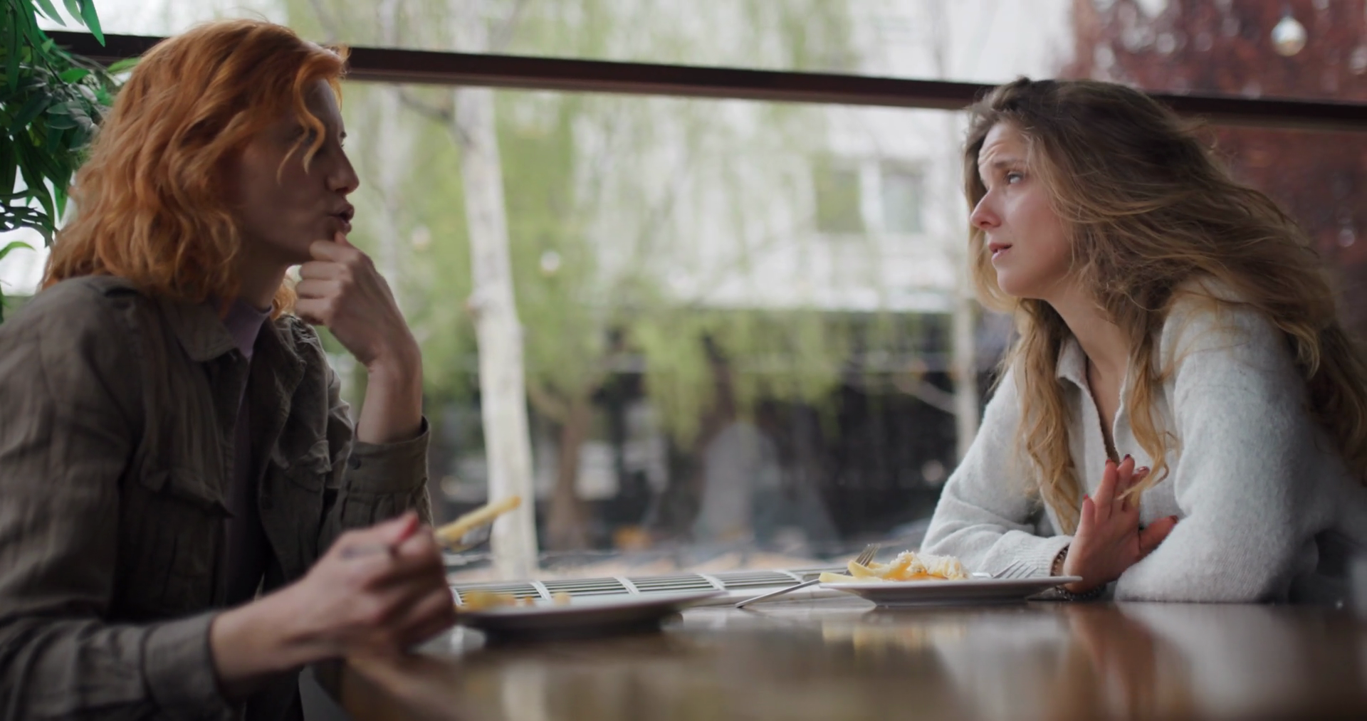 Conversation Between Two Friends At Cafe Stock Footage SBV-352940735 ...