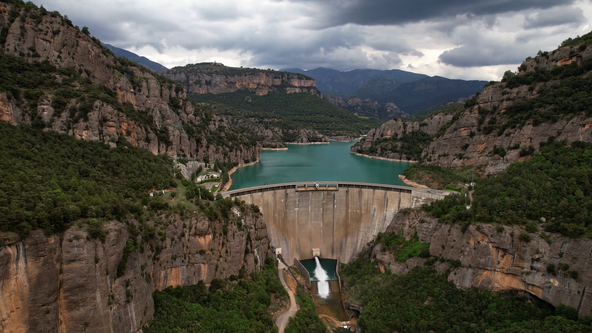 The Might Of Human Engineering Dam Amidst Stock Footage SBV-348703047 ...