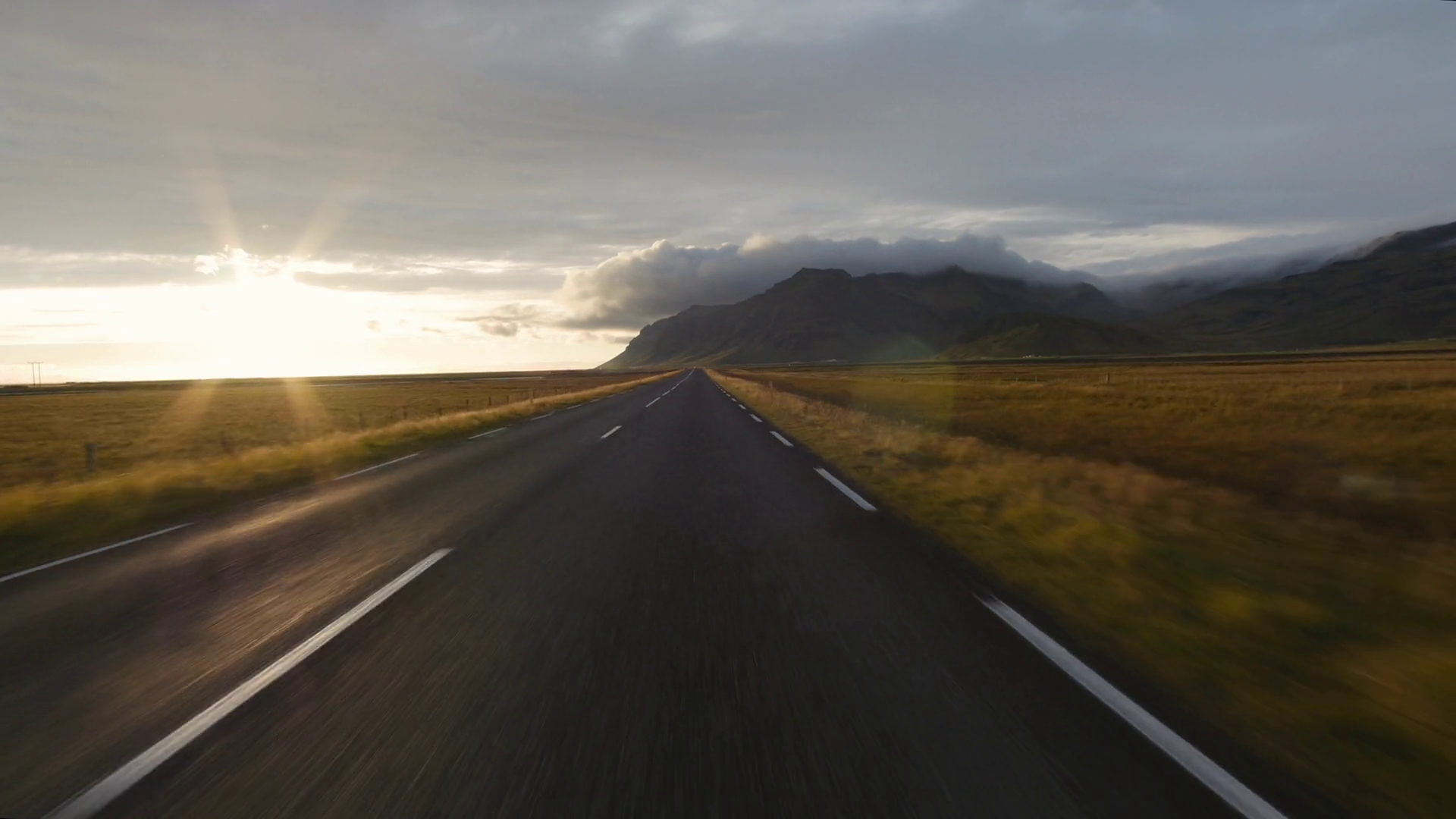 Fast Driving On Road View From Front Car In Stock Footage SBV-328059402 ...