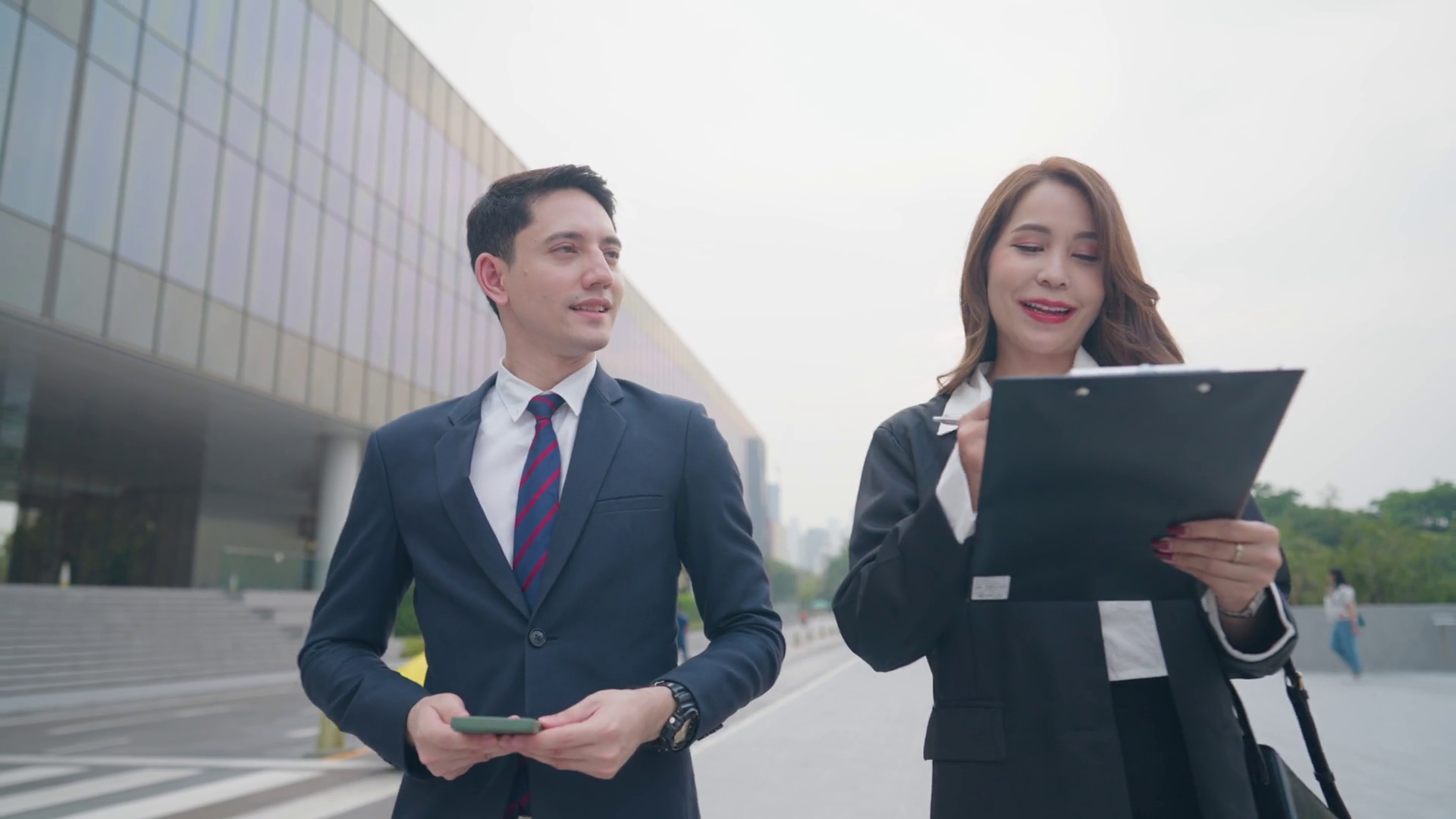 Two Company Office Workers In Formal Working Stock Footage SBV ...
