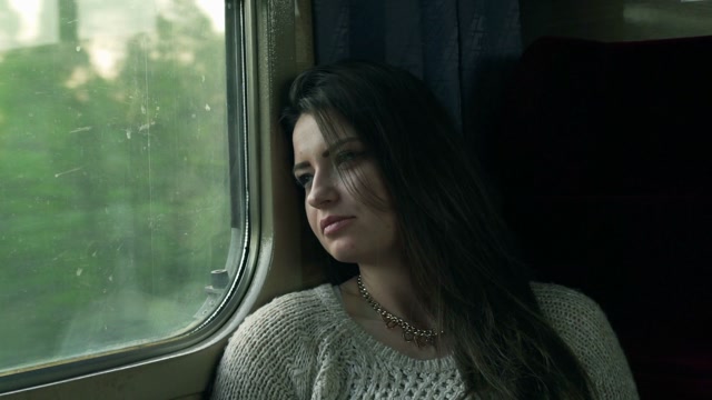 Sad Woman In Train Stock Footage: Royalty-Free Video Clips - Storyblocks