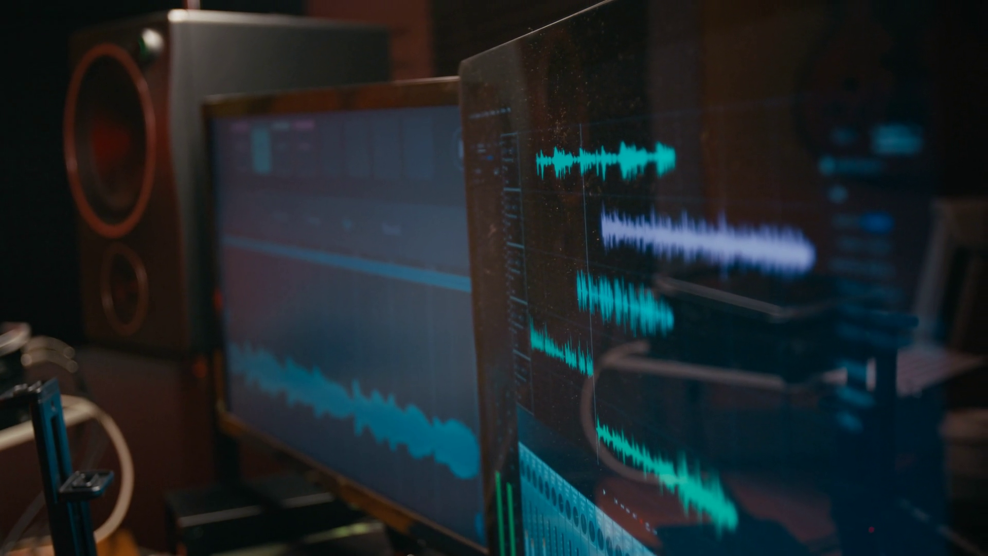 No People Side Closeup Of Computer Screens Stock Footage SBV-351810000 ...