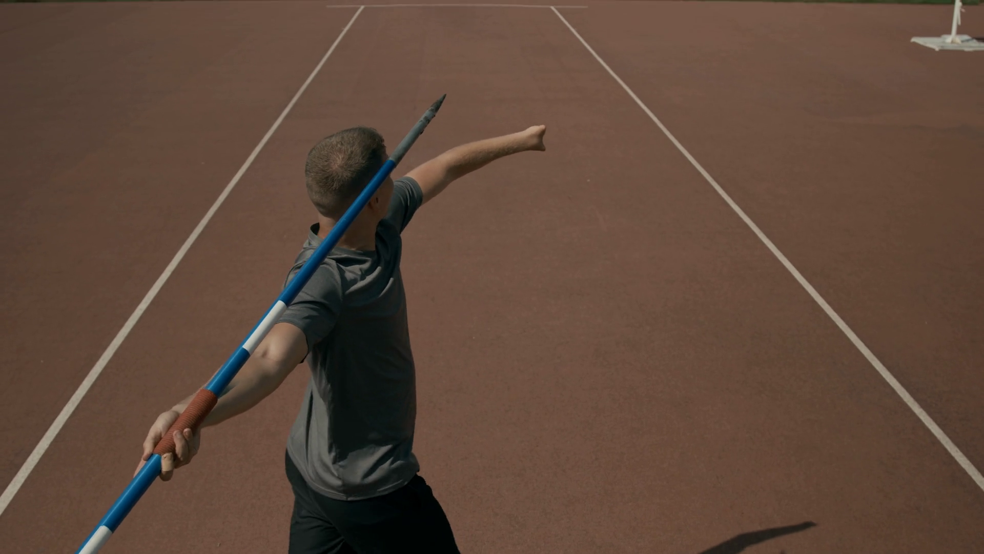 High-angle Rear Shot Of Male Track Field Stock Footage SBV-351735383 ...