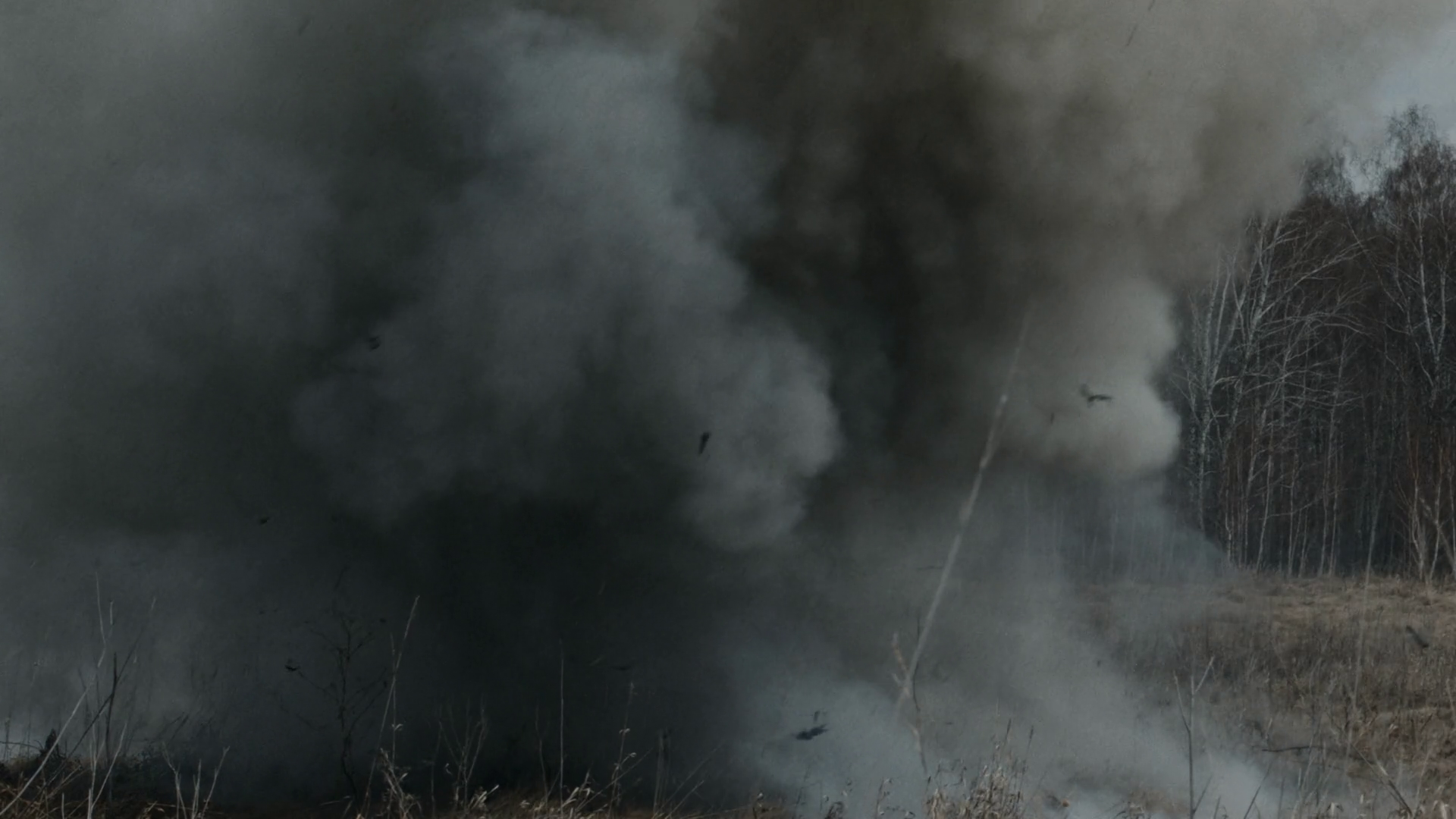 No People Wide Shot Of Shells Exploding On Stock Footage SBV-348448168 ...