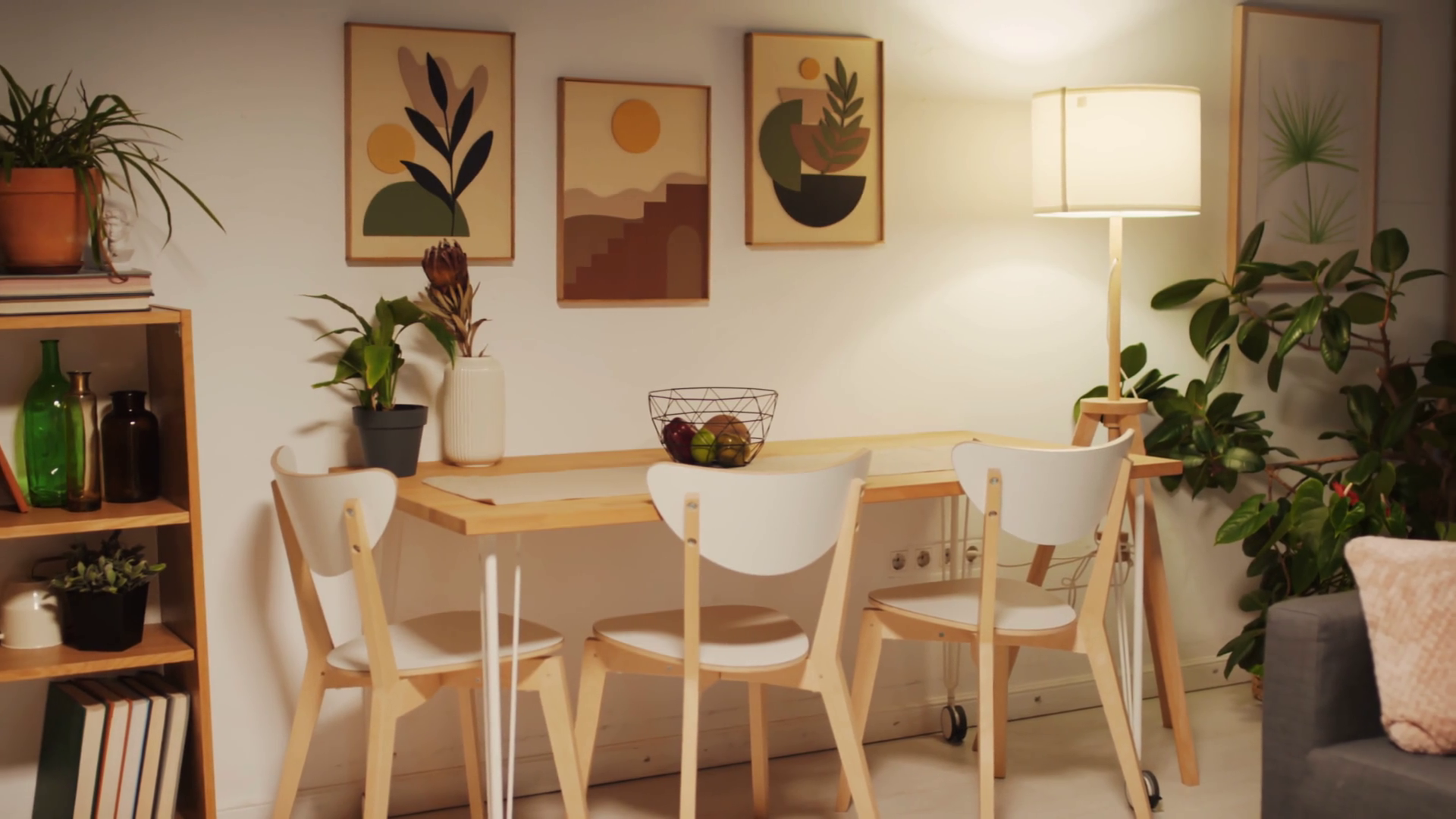 Medium Long Shot Of Dining Place With Table Stock Footage SBV-348361017 ...