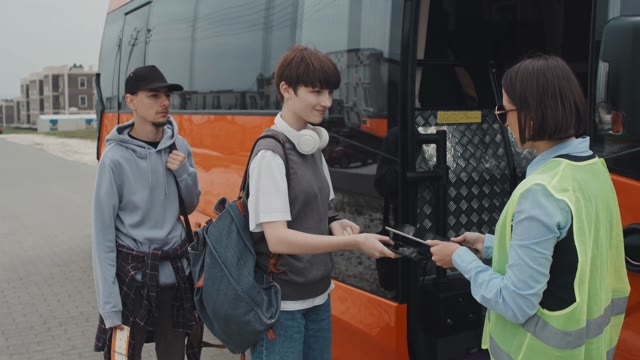 Bus Conductor Stock Footage: Royalty-Free Video Clips - Storyblocks