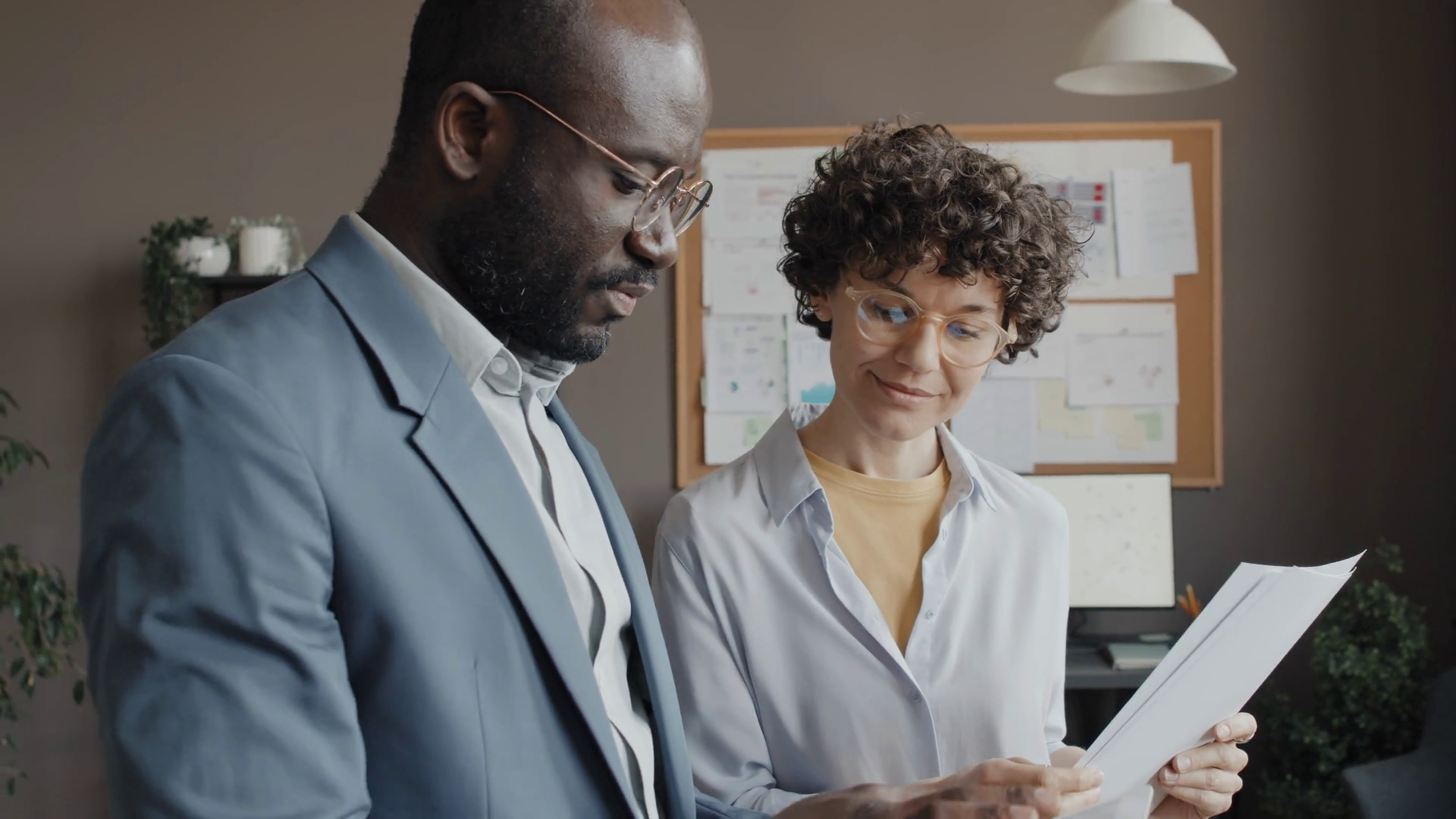 Tilt Shot Of African American Male Manager Stock Footage SBV-347692160 ...
