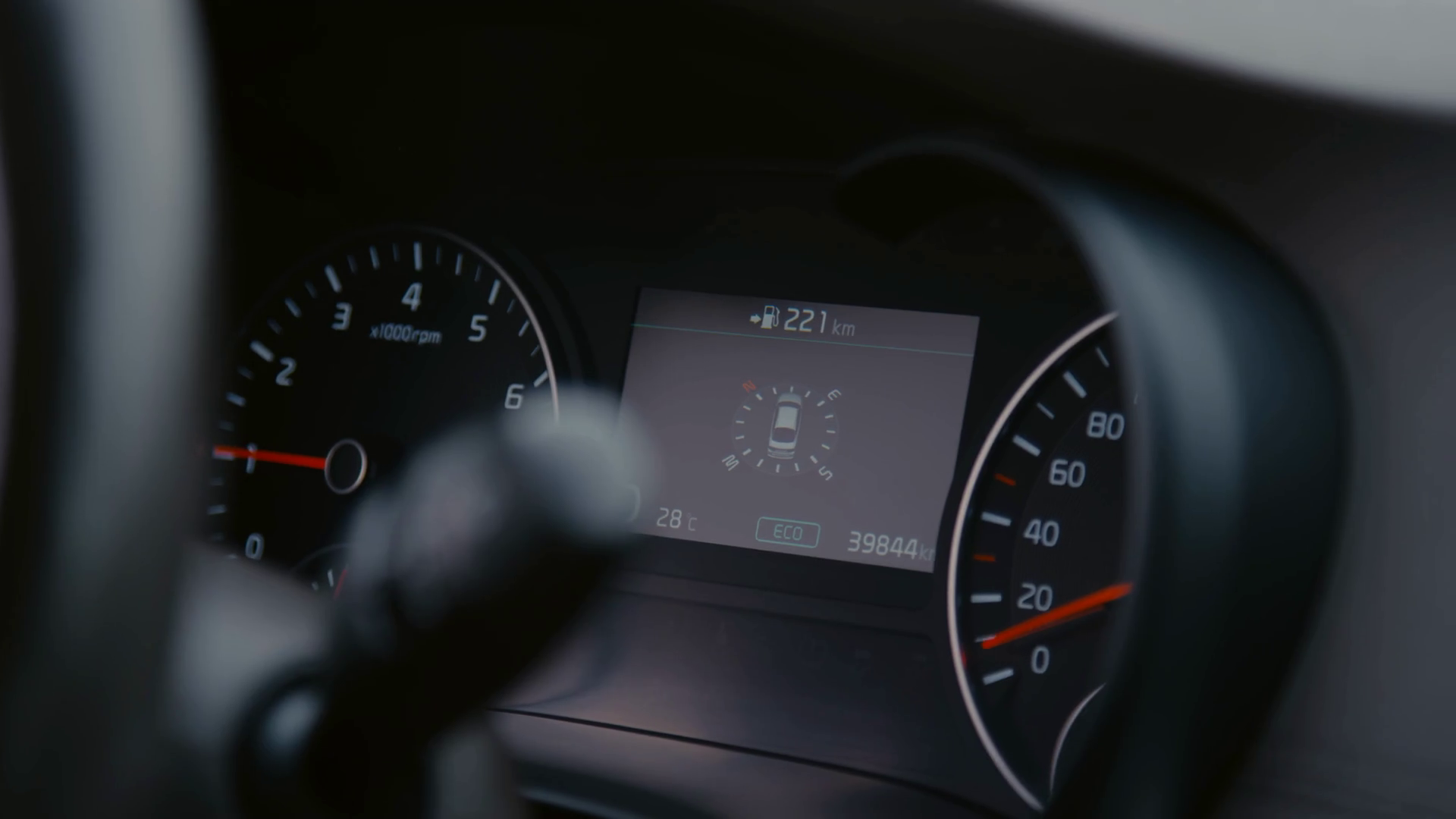 Macro Closeup Shot Of Integrated Car Compass Stock Footage SBV ...