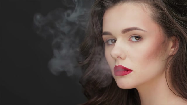 Woman Vape Stock Footage: Royalty-Free Video Clips