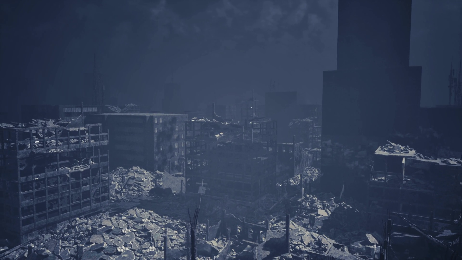 Urban Landscape With Extensive Destruction Stock Motion Graphics SBV ...