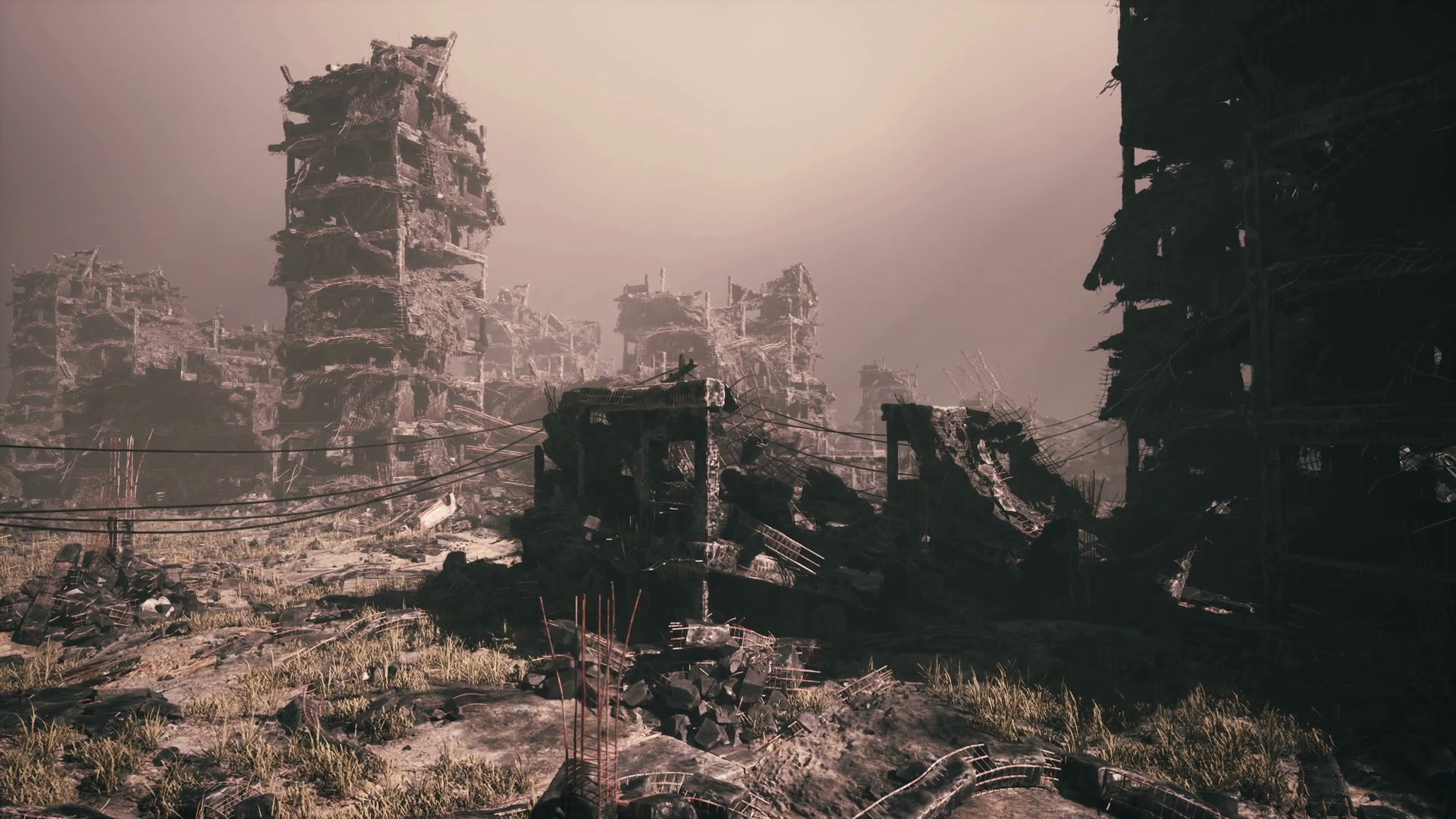 Devastated Urban Landscape Of City Destroyed Stock Motion Graphics SBV ...